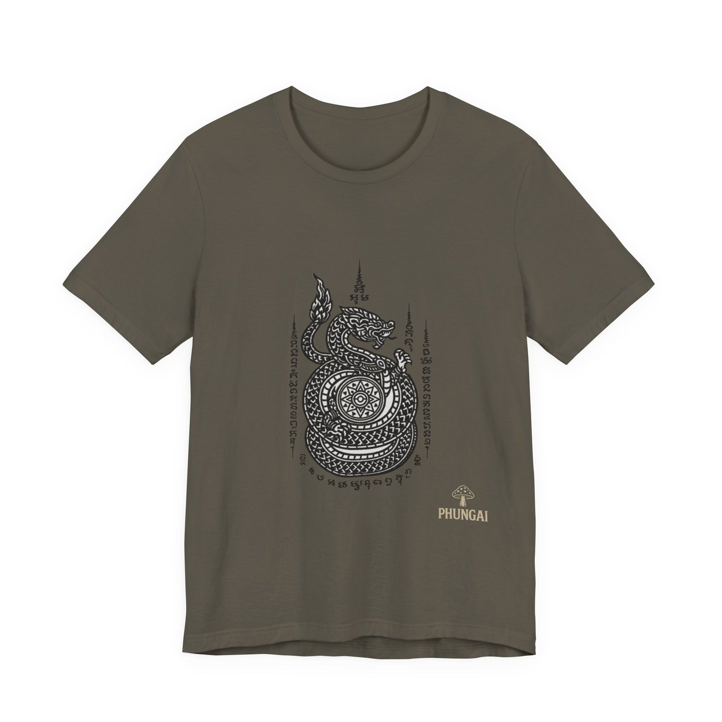 Spiritual Serpent Unisex Tee, Bohemian T-Shirt, Yoga Wear, Gift for Him, Meditation Apparel, Mindfulness Clothing