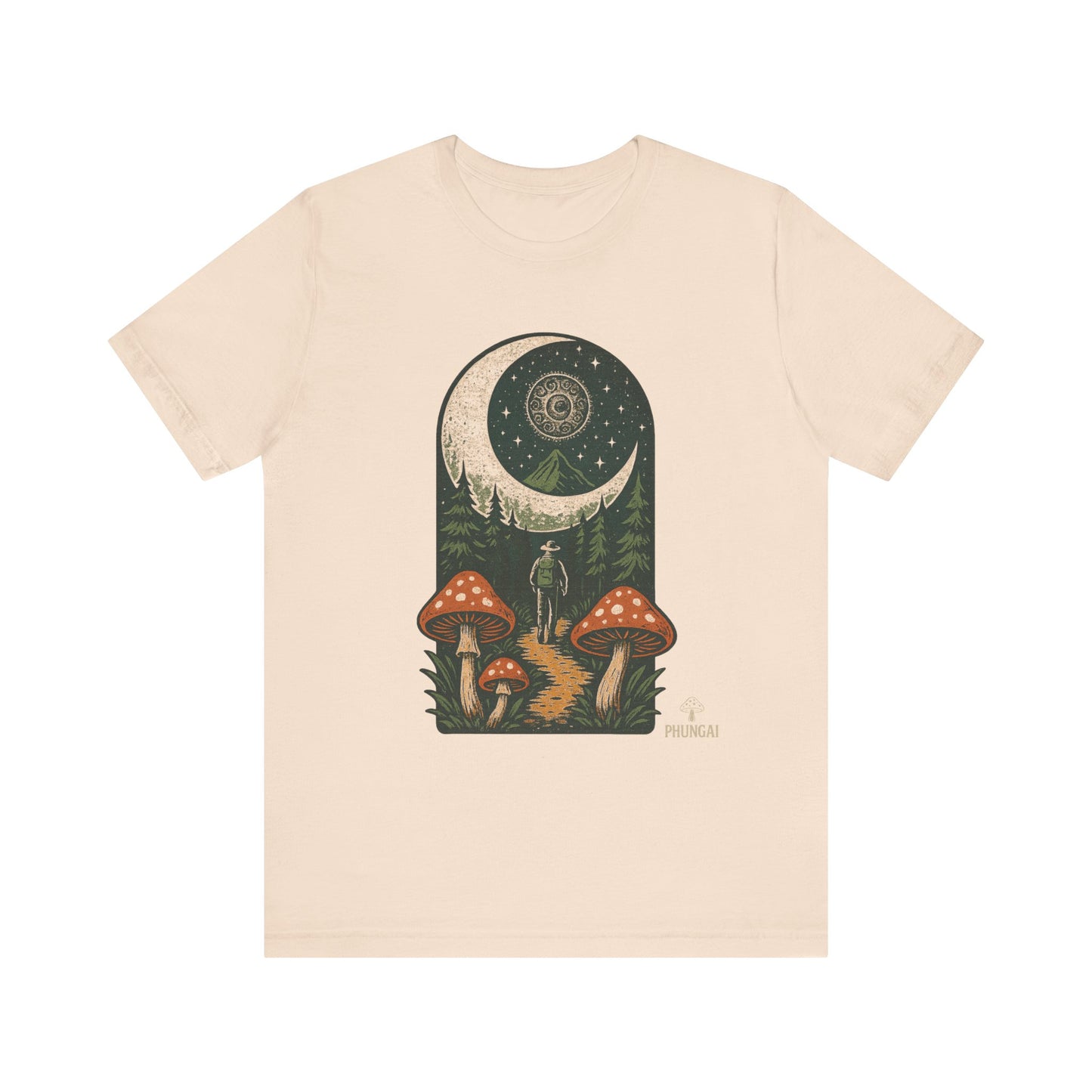 Moonlit Adventure Graphic Tee, Dreamy Unisex Tee, Nature Lover's Shirt, Gifts for Stargazers, Casual Wear, Cozy Summer Top