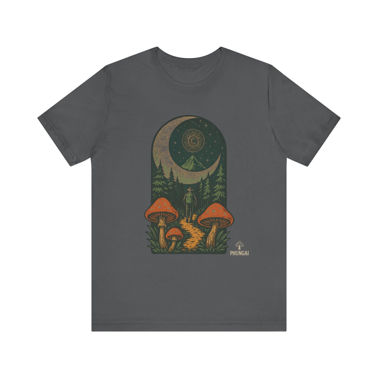 Moonlit Adventure Graphic Tee, Dreamy Unisex Tee, Nature Lover's Shirt, Gifts for Stargazers, Casual Wear, Cozy Summer Top
