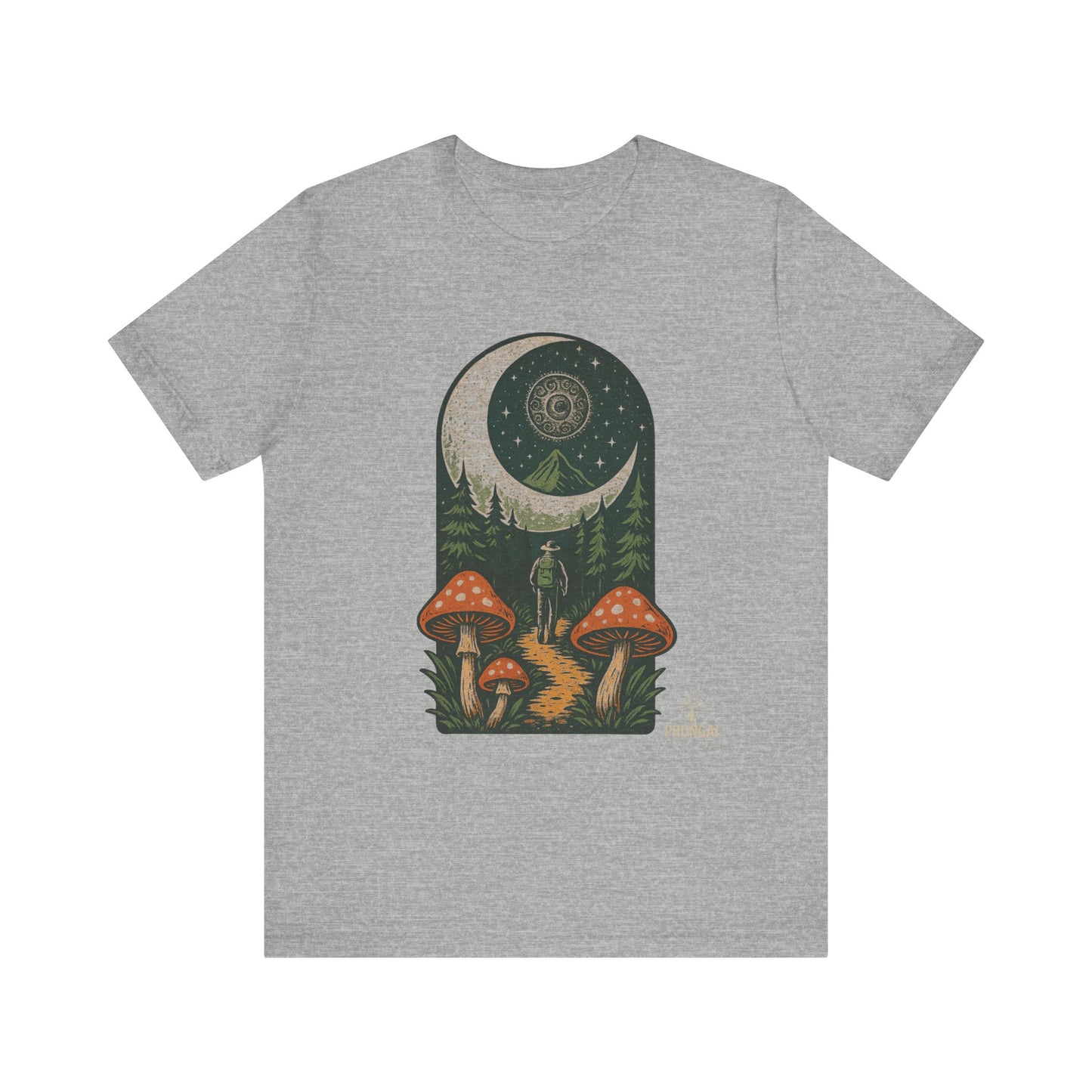Moonlit Adventure Graphic Tee, Dreamy Unisex Tee, Nature Lover's Shirt, Gifts for Stargazers, Casual Wear, Cozy Summer Top