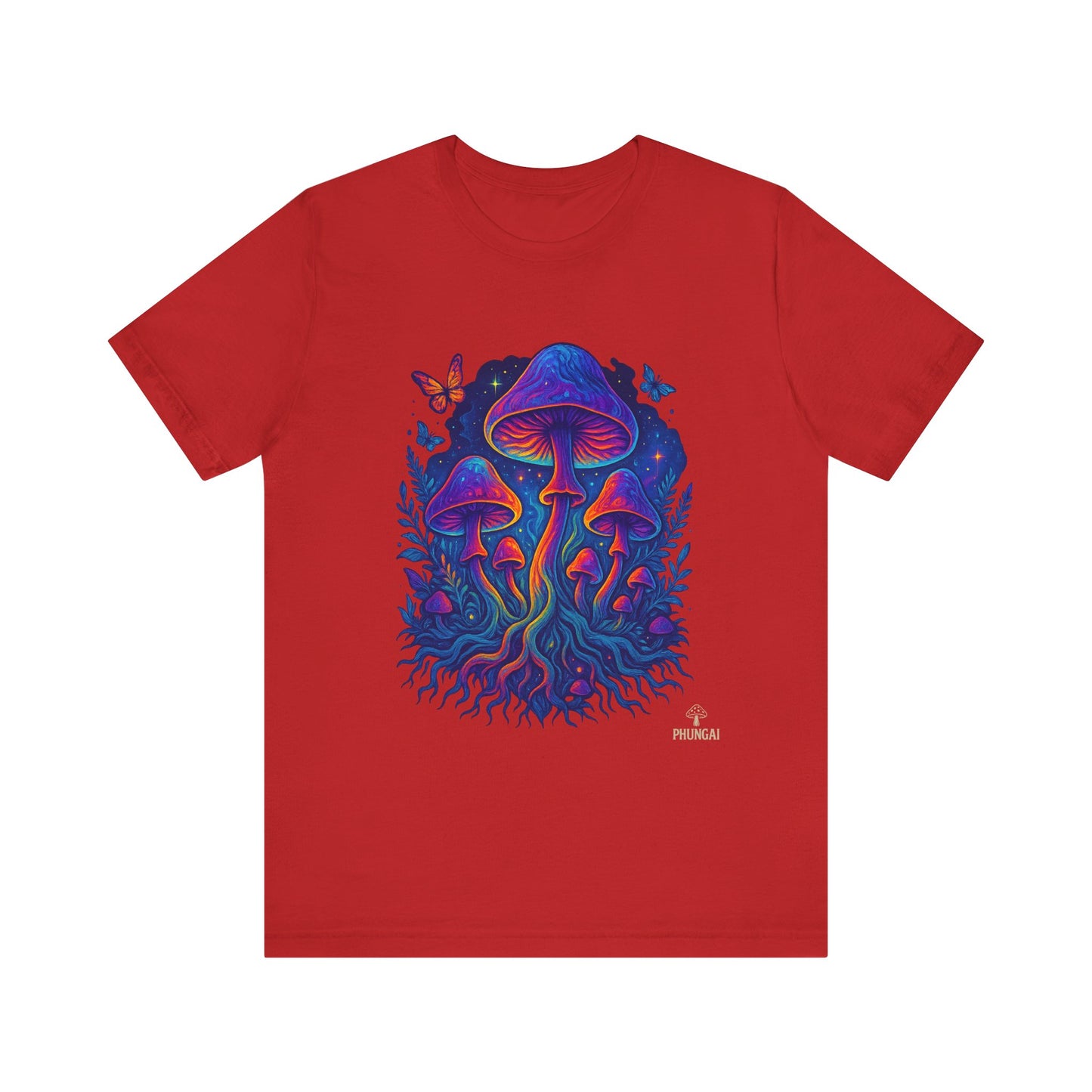 Mystical Mushroom Tee | Unisex Jersey Short Sleeve Shirt, Bohemian T-Shirt, Nature Lover Gift, Psychedelic Art Tee, Festival Apparel