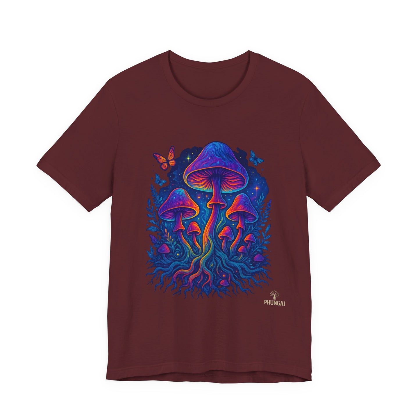 Mystical Mushroom Tee | Unisex Jersey Short Sleeve Shirt, Bohemian T-Shirt, Nature Lover Gift, Psychedelic Art Tee, Festival Apparel