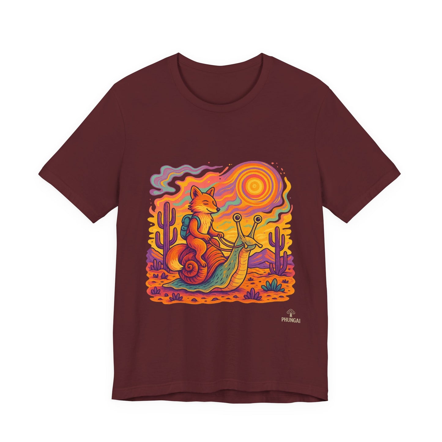 Colorful Retro Snail Tee, Fun Cat Shirt, Unisex Summer T-Shirt, Quirky Gift for Animal Lovers, Boho Style Top, Ideal for Festivals