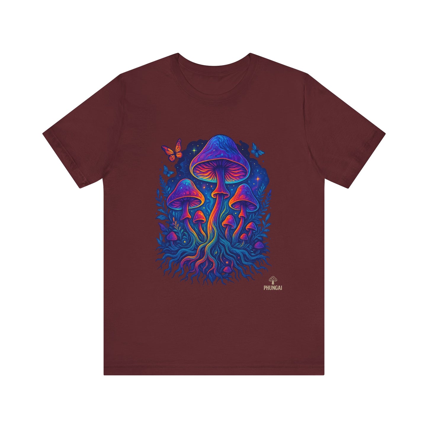 Mystical Mushroom Tee | Unisex Jersey Short Sleeve Shirt, Bohemian T-Shirt, Nature Lover Gift, Psychedelic Art Tee, Festival Apparel