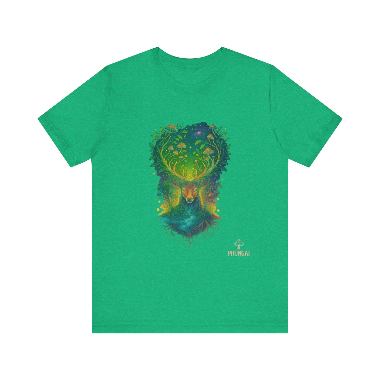 Nature's Spirit Unisex Tee, Eco-Friendly T-Shirt, Forest Animal Tee, Bohemian Shirt, Gift for Nature Lovers, Summer Wear, Wildlife Art