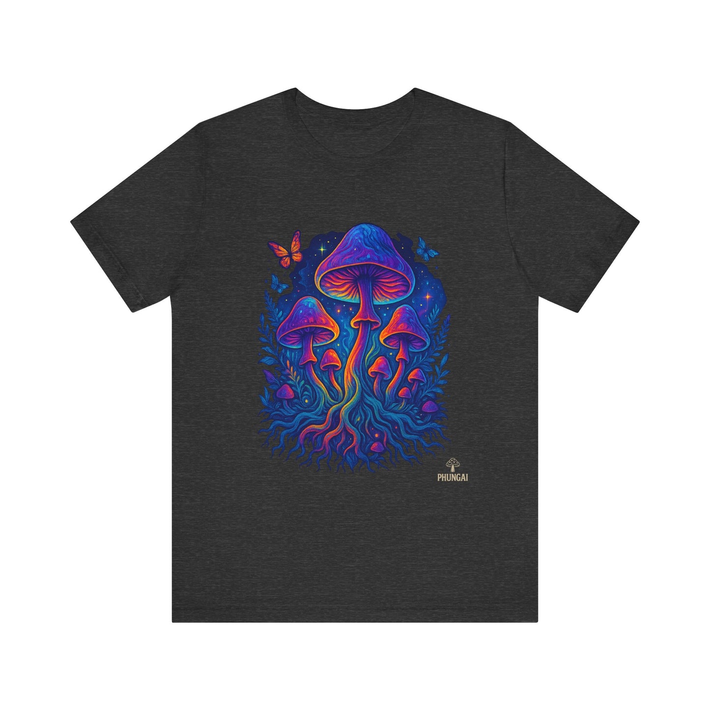 Mystical Mushroom Tee | Unisex Jersey Short Sleeve Shirt, Bohemian T-Shirt, Nature Lover Gift, Psychedelic Art Tee, Festival Apparel
