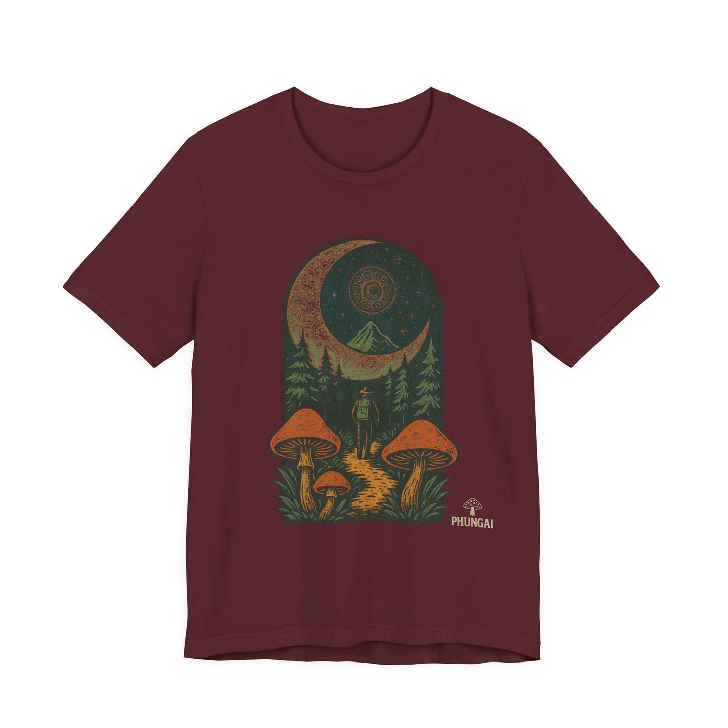 Moonlit Adventure Graphic Tee, Dreamy Unisex Tee, Nature Lover's Shirt, Gifts for Stargazers, Casual Wear, Cozy Summer Top