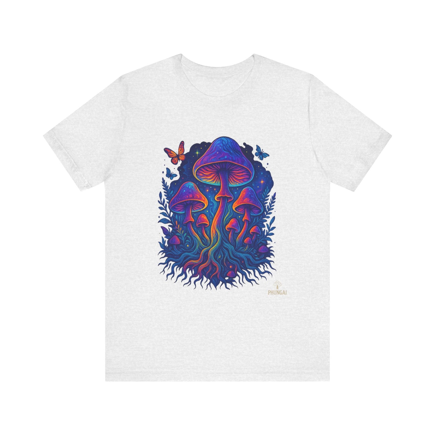Mystical Mushroom Tee | Unisex Jersey Short Sleeve Shirt, Bohemian T-Shirt, Nature Lover Gift, Psychedelic Art Tee, Festival Apparel