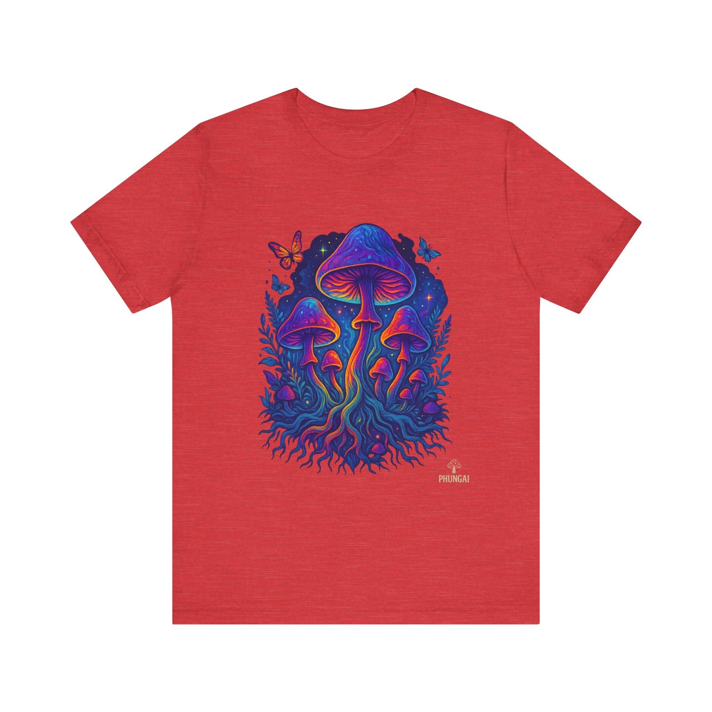 Mystical Mushroom Tee | Unisex Jersey Short Sleeve Shirt, Bohemian T-Shirt, Nature Lover Gift, Psychedelic Art Tee, Festival Apparel