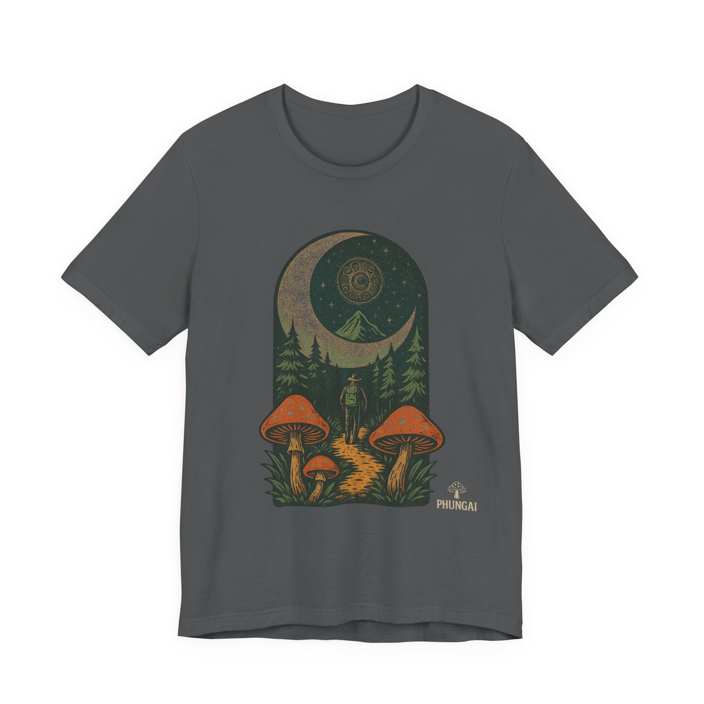 Moonlit Adventure Graphic Tee, Dreamy Unisex Tee, Nature Lover's Shirt, Gifts for Stargazers, Casual Wear, Cozy Summer Top