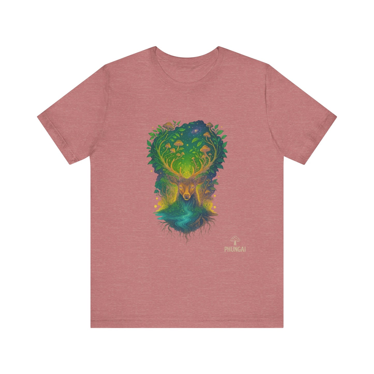 Nature's Spirit Unisex Tee, Eco-Friendly T-Shirt, Forest Animal Tee, Bohemian Shirt, Gift for Nature Lovers, Summer Wear, Wildlife Art