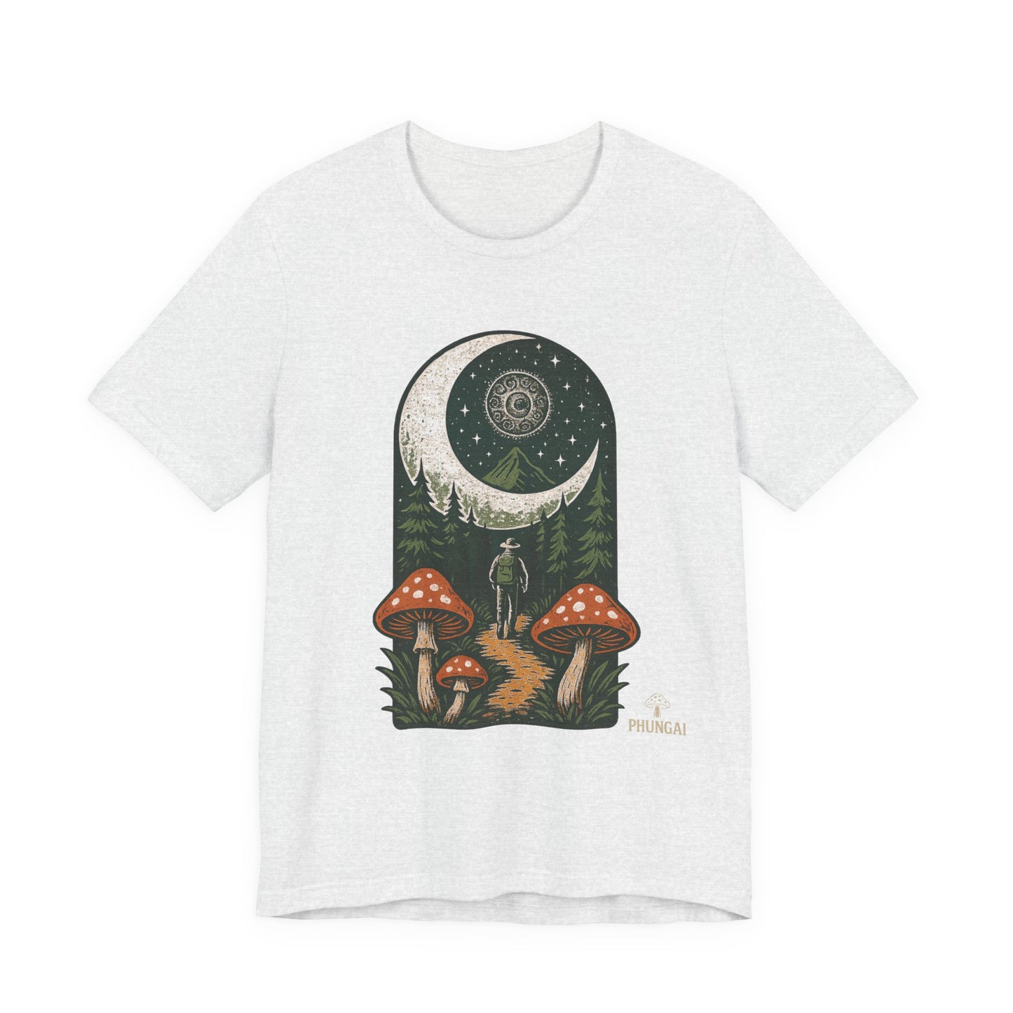 Moonlit Adventure Graphic Tee, Dreamy Unisex Tee, Nature Lover's Shirt, Gifts for Stargazers, Casual Wear, Cozy Summer Top