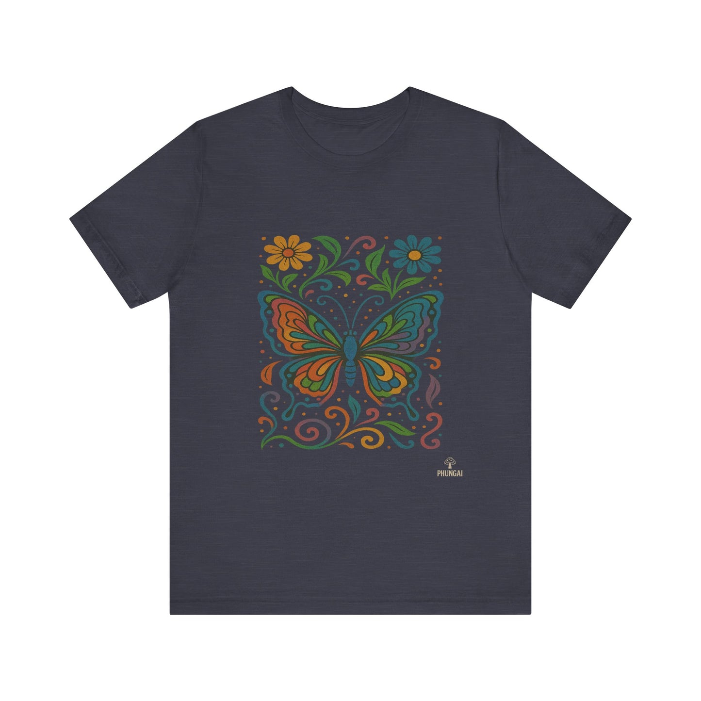 Butterfly Floral Unisex Tee: Vibrant Nature-Inspired T-Shirt for Nature Lovers, Gift for Birthdays, Mother's Day, Eco-Friendly Apparel
