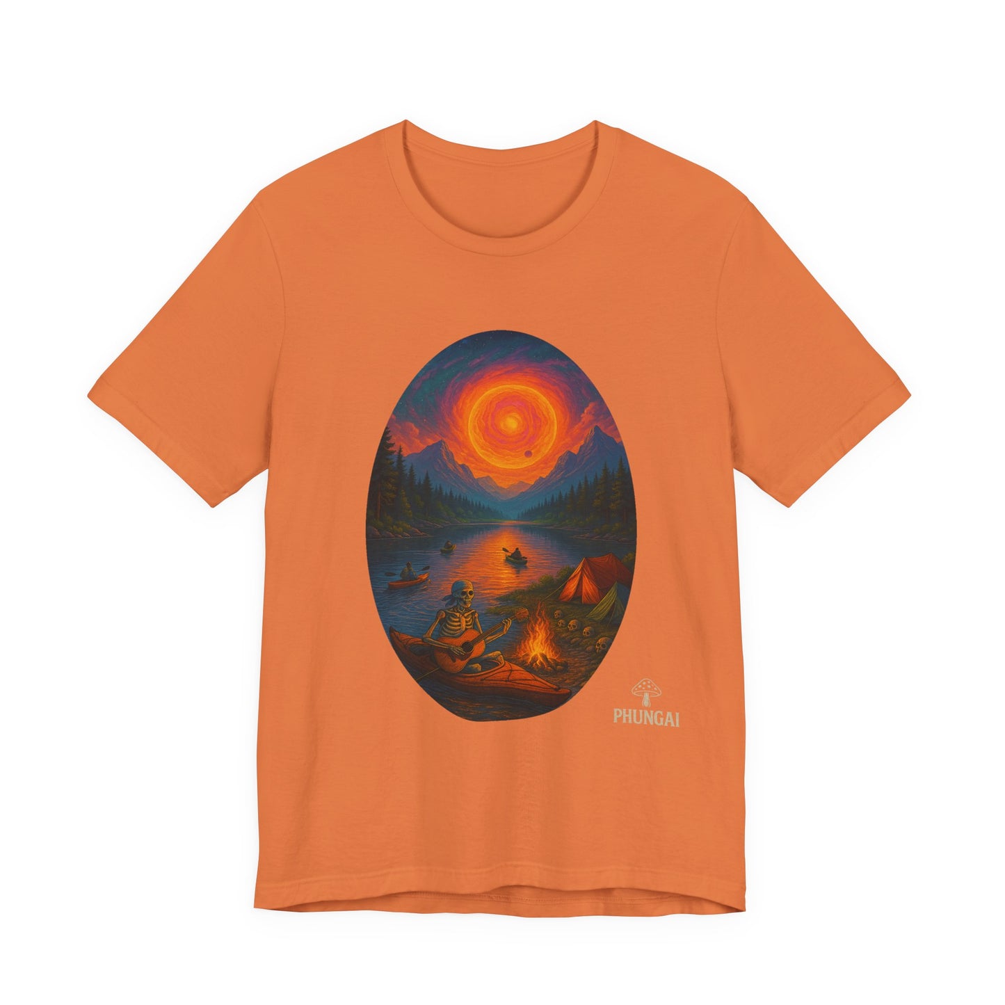 Sunset Adventure Unisex Jersey Tee | Camping Shirt, Outdoor Apparel, Nature Lover Gift, Festival Wear, Summer Top