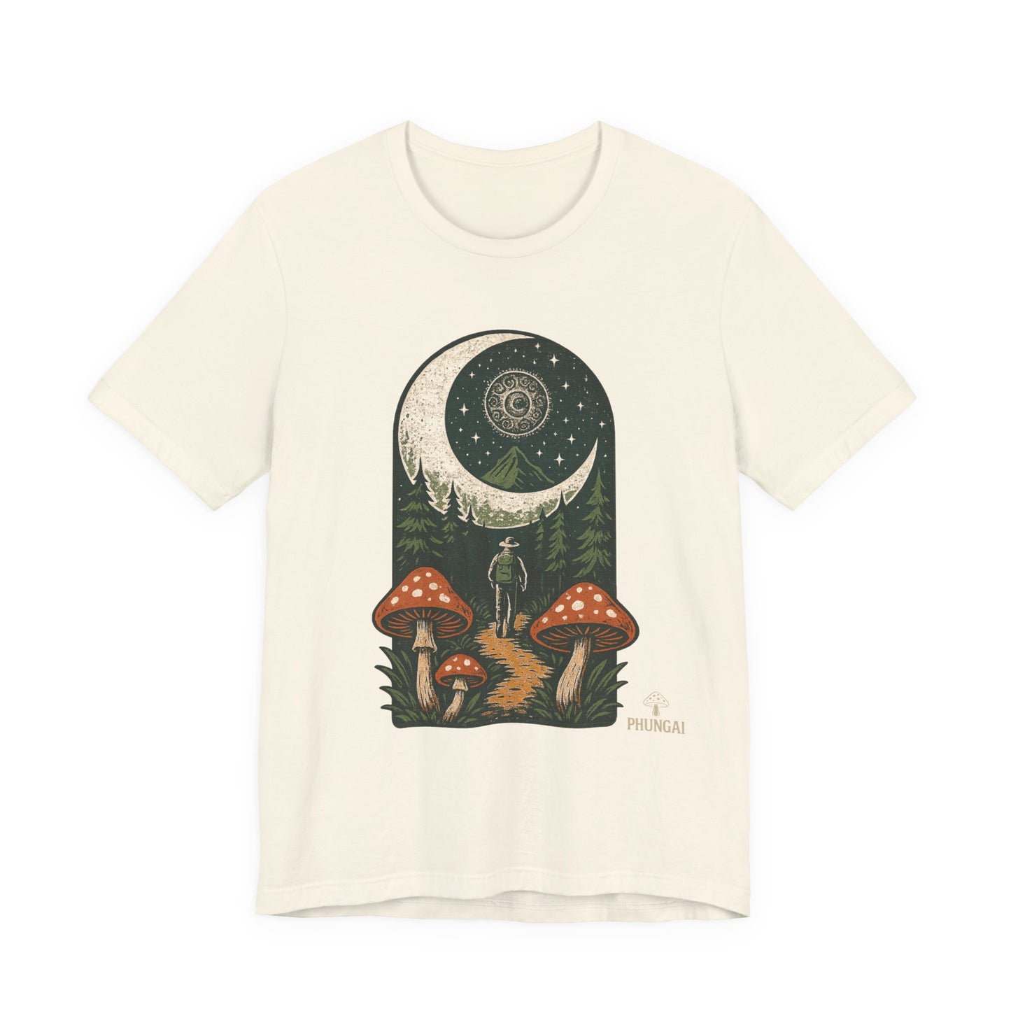 Moonlit Adventure Graphic Tee, Dreamy Unisex Tee, Nature Lover's Shirt, Gifts for Stargazers, Casual Wear, Cozy Summer Top