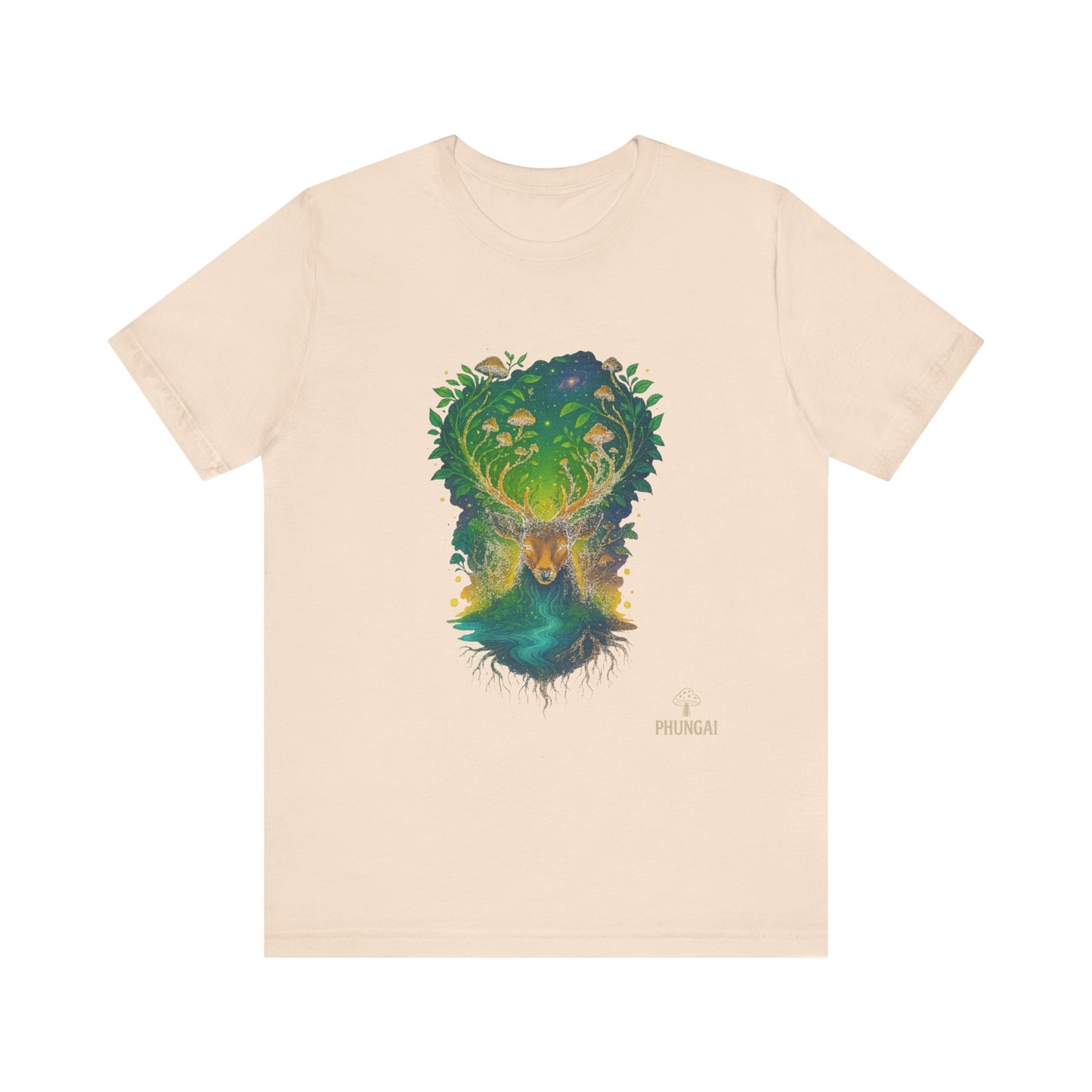 Nature's Spirit Unisex Tee, Eco-Friendly T-Shirt, Forest Animal Tee, Bohemian Shirt, Gift for Nature Lovers, Summer Wear, Wildlife Art