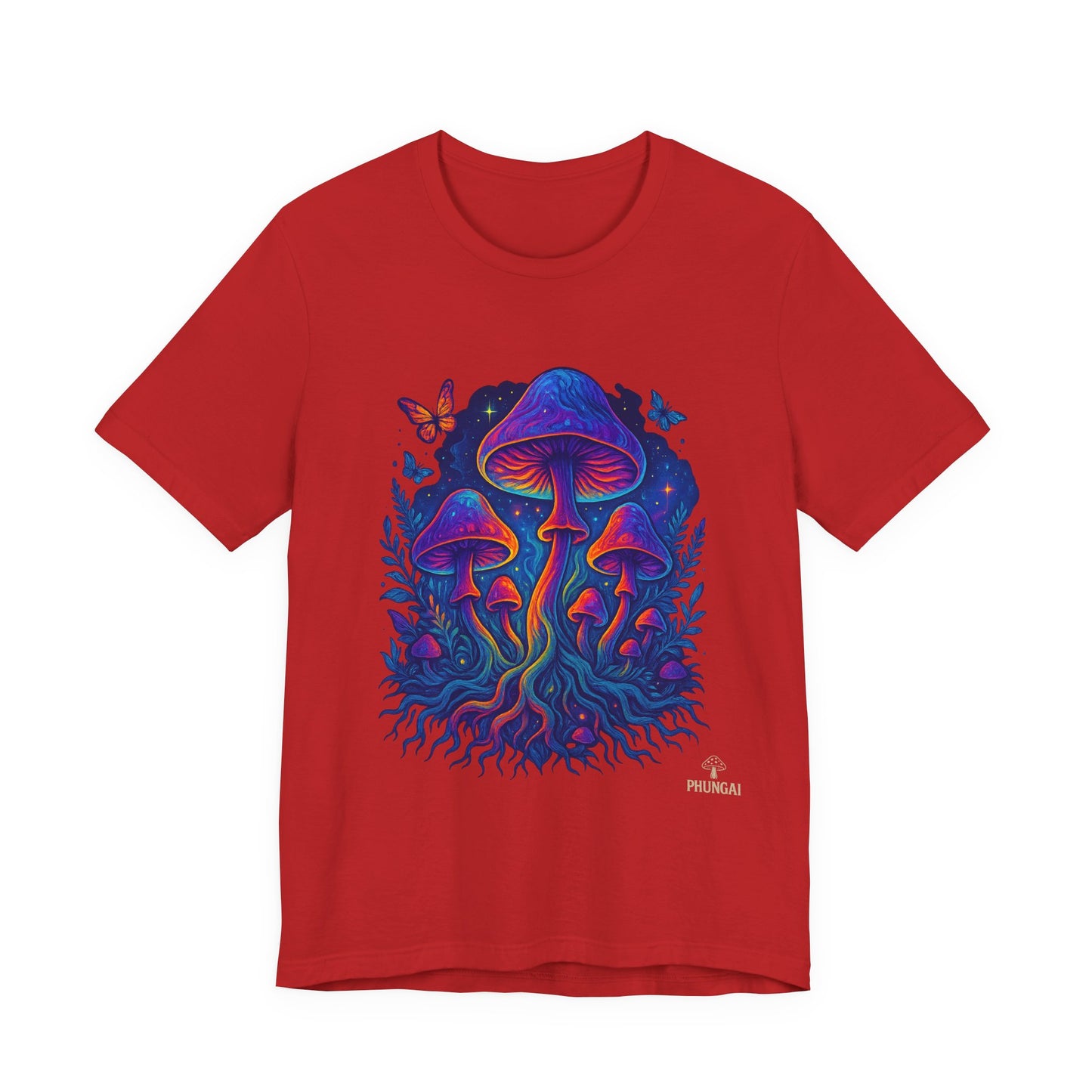 Mystical Mushroom Tee | Unisex Jersey Short Sleeve Shirt, Bohemian T-Shirt, Nature Lover Gift, Psychedelic Art Tee, Festival Apparel