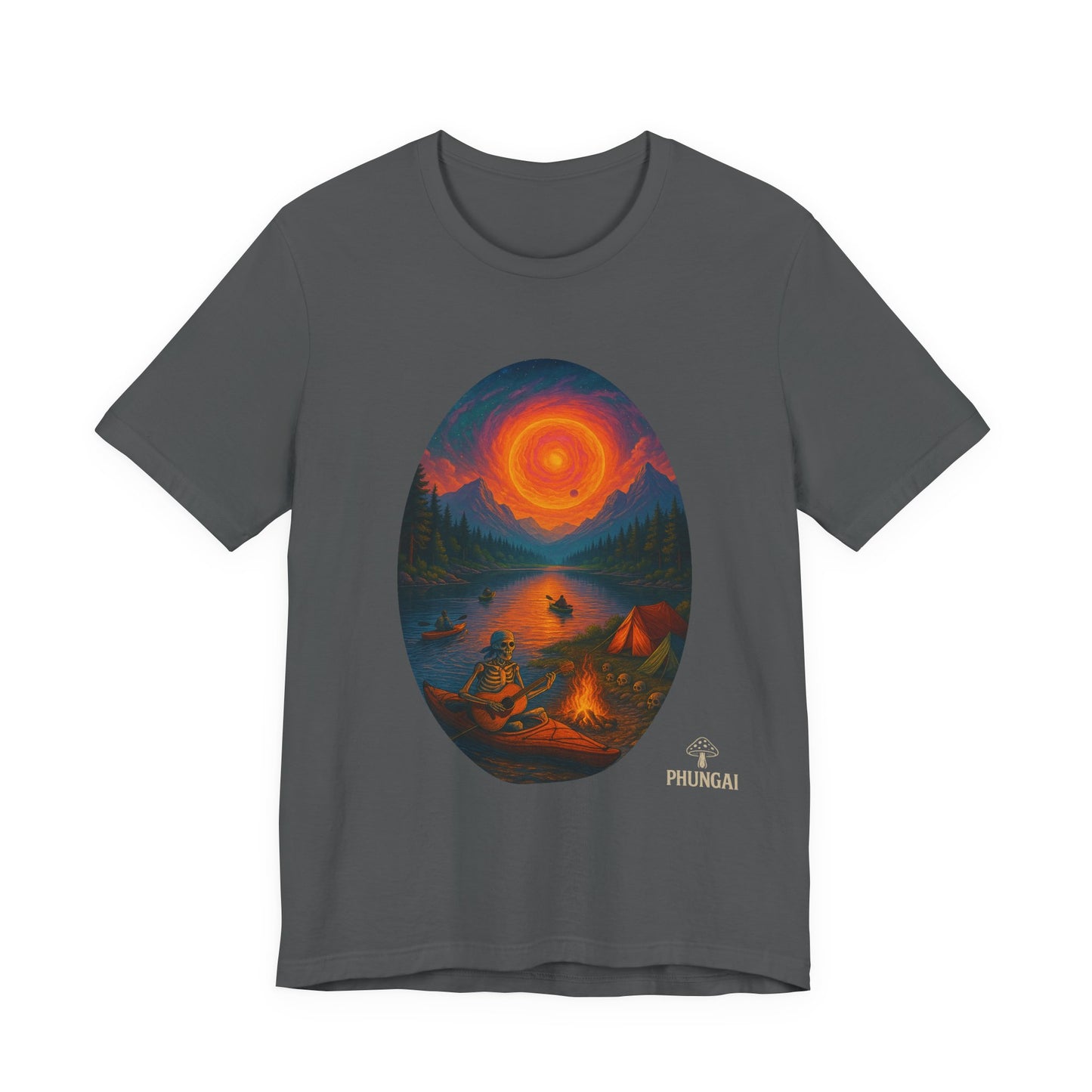 Sunset Adventure Unisex Jersey Tee | Camping Shirt, Outdoor Apparel, Nature Lover Gift, Festival Wear, Summer Top