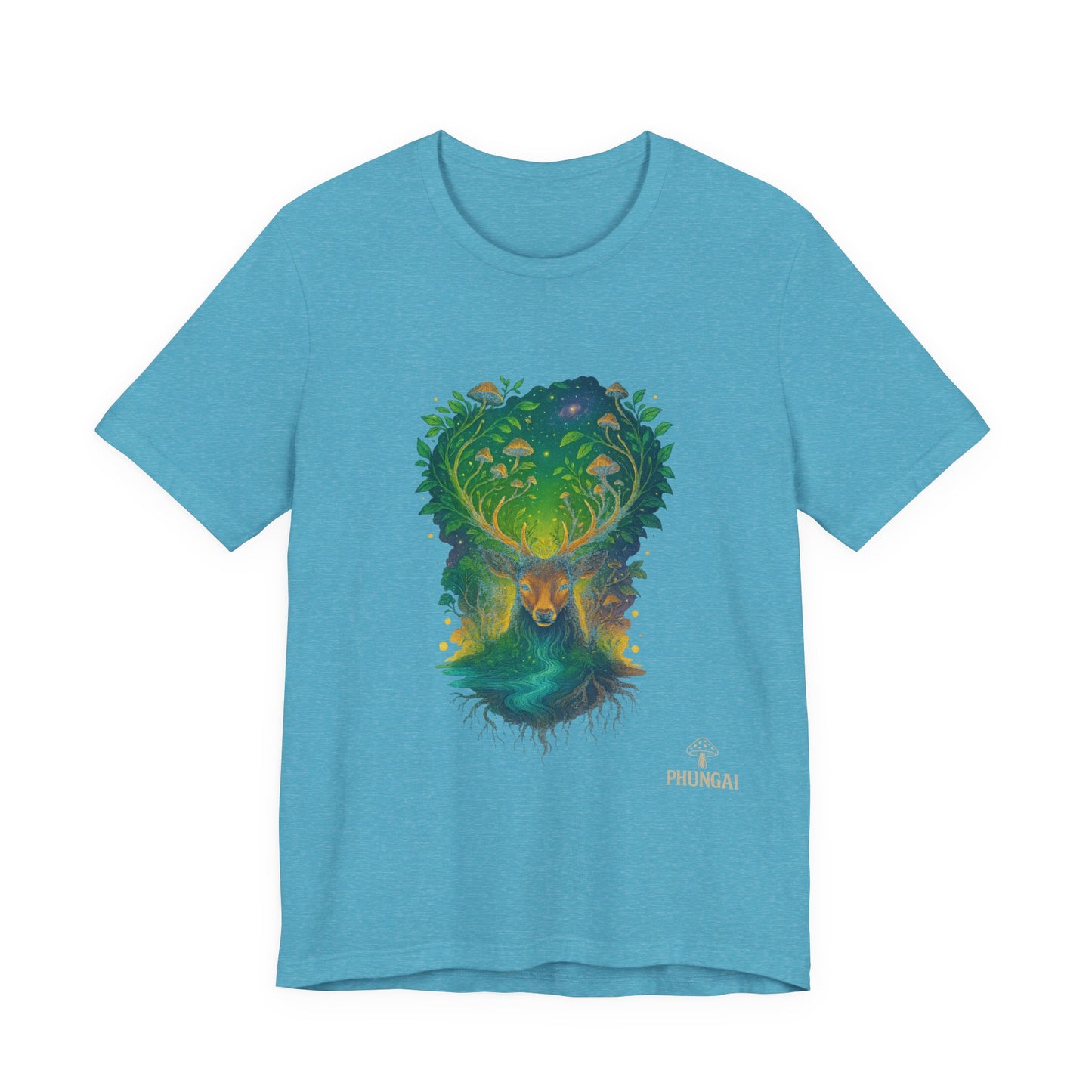 Nature's Spirit Unisex Tee, Eco-Friendly T-Shirt, Forest Animal Tee, Bohemian Shirt, Gift for Nature Lovers, Summer Wear, Wildlife Art