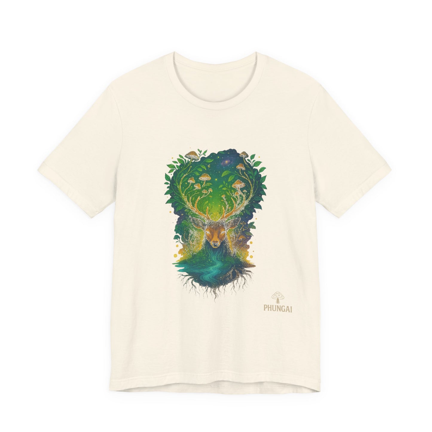 Nature's Spirit Unisex Tee, Eco-Friendly T-Shirt, Forest Animal Tee, Bohemian Shirt, Gift for Nature Lovers, Summer Wear, Wildlife Art