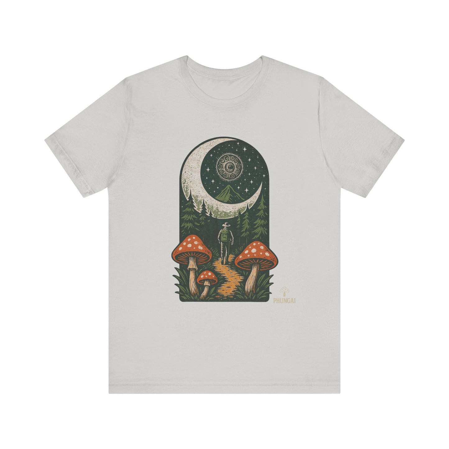 Moonlit Adventure Graphic Tee, Dreamy Unisex Tee, Nature Lover's Shirt, Gifts for Stargazers, Casual Wear, Cozy Summer Top