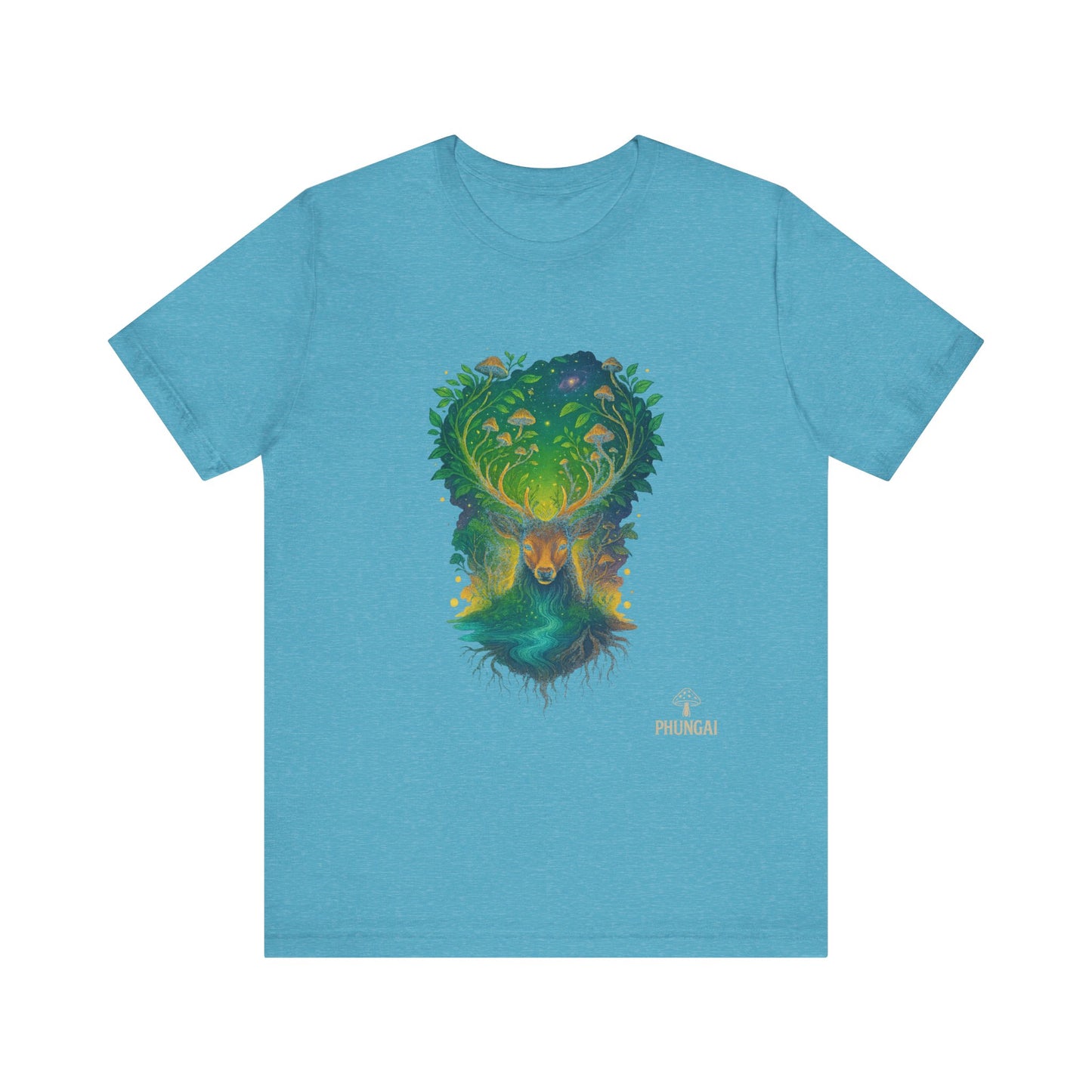 Nature's Spirit Unisex Tee, Eco-Friendly T-Shirt, Forest Animal Tee, Bohemian Shirt, Gift for Nature Lovers, Summer Wear, Wildlife Art