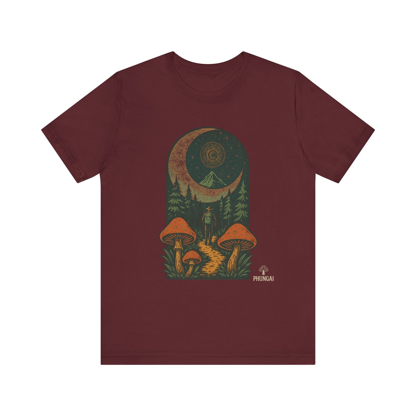 Moonlit Adventure Graphic Tee, Dreamy Unisex Tee, Nature Lover's Shirt, Gifts for Stargazers, Casual Wear, Cozy Summer Top