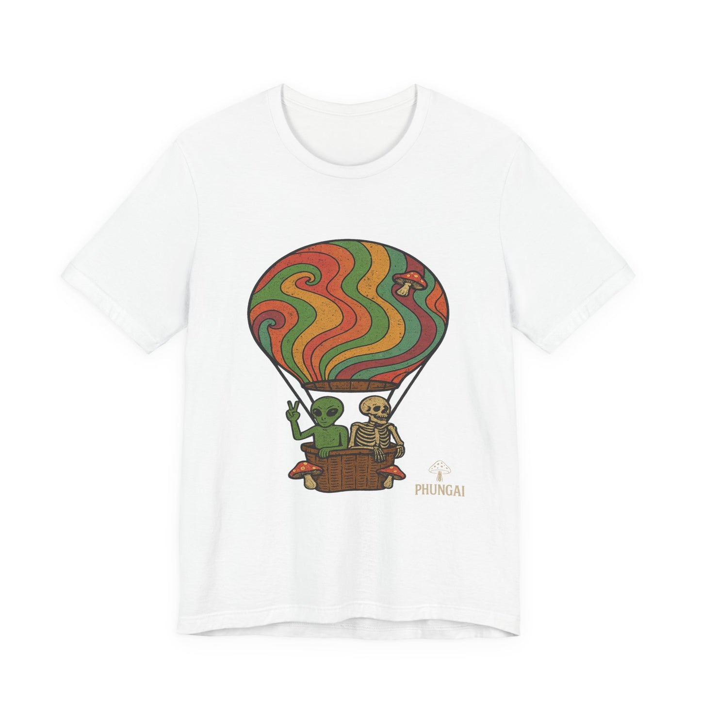 Vintage Hot Air Balloon Tee, Fun Graphic Tee, Unisex Cotton T-Shirt, Perfect Gift for Adventurers, Seasonal Wardrobe Staple