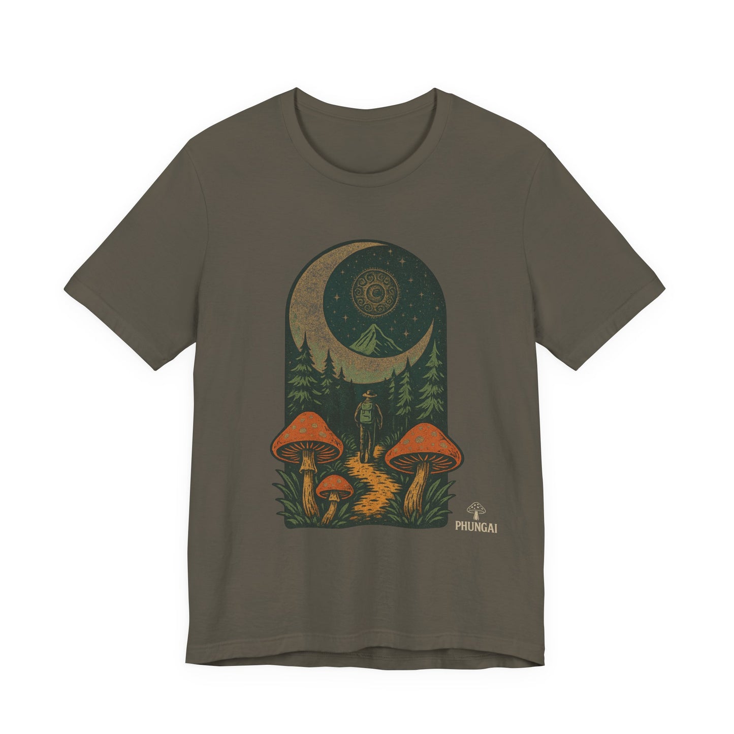 Moonlit Adventure Graphic Tee, Dreamy Unisex Tee, Nature Lover's Shirt, Gifts for Stargazers, Casual Wear, Cozy Summer Top