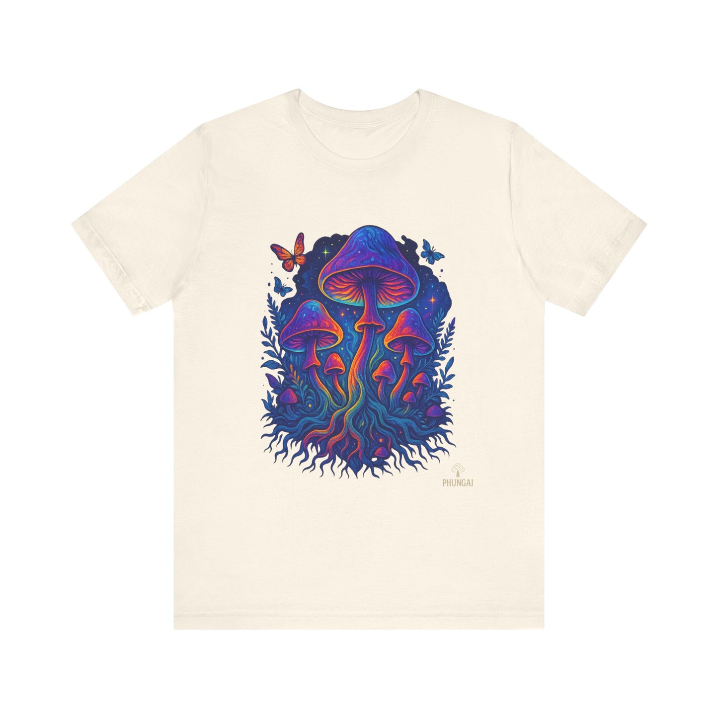 Mystical Mushroom Tee | Unisex Jersey Short Sleeve Shirt, Bohemian T-Shirt, Nature Lover Gift, Psychedelic Art Tee, Festival Apparel