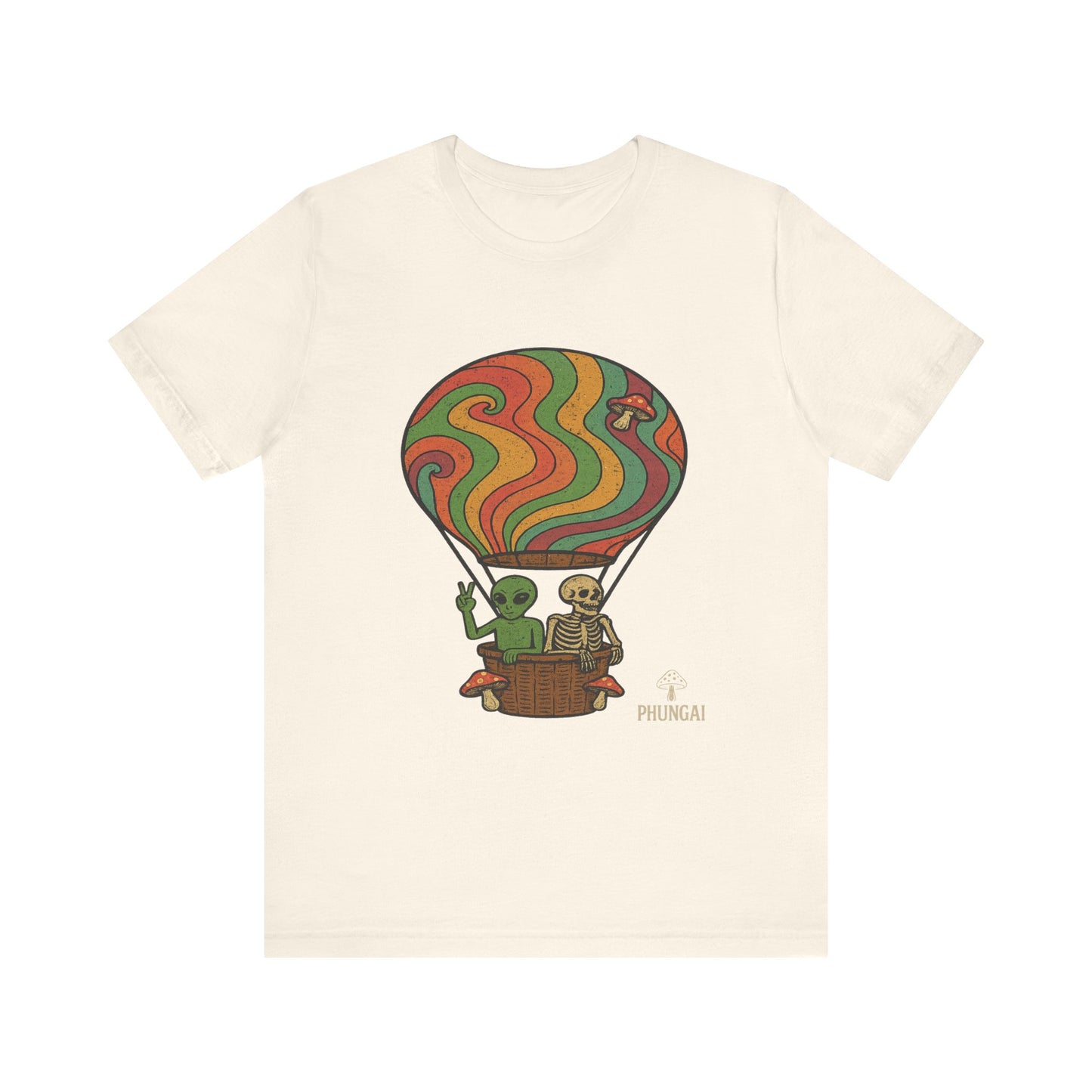 Vintage Hot Air Balloon Tee, Fun Graphic Tee, Unisex Cotton T-Shirt, Perfect Gift for Adventurers, Seasonal Wardrobe Staple