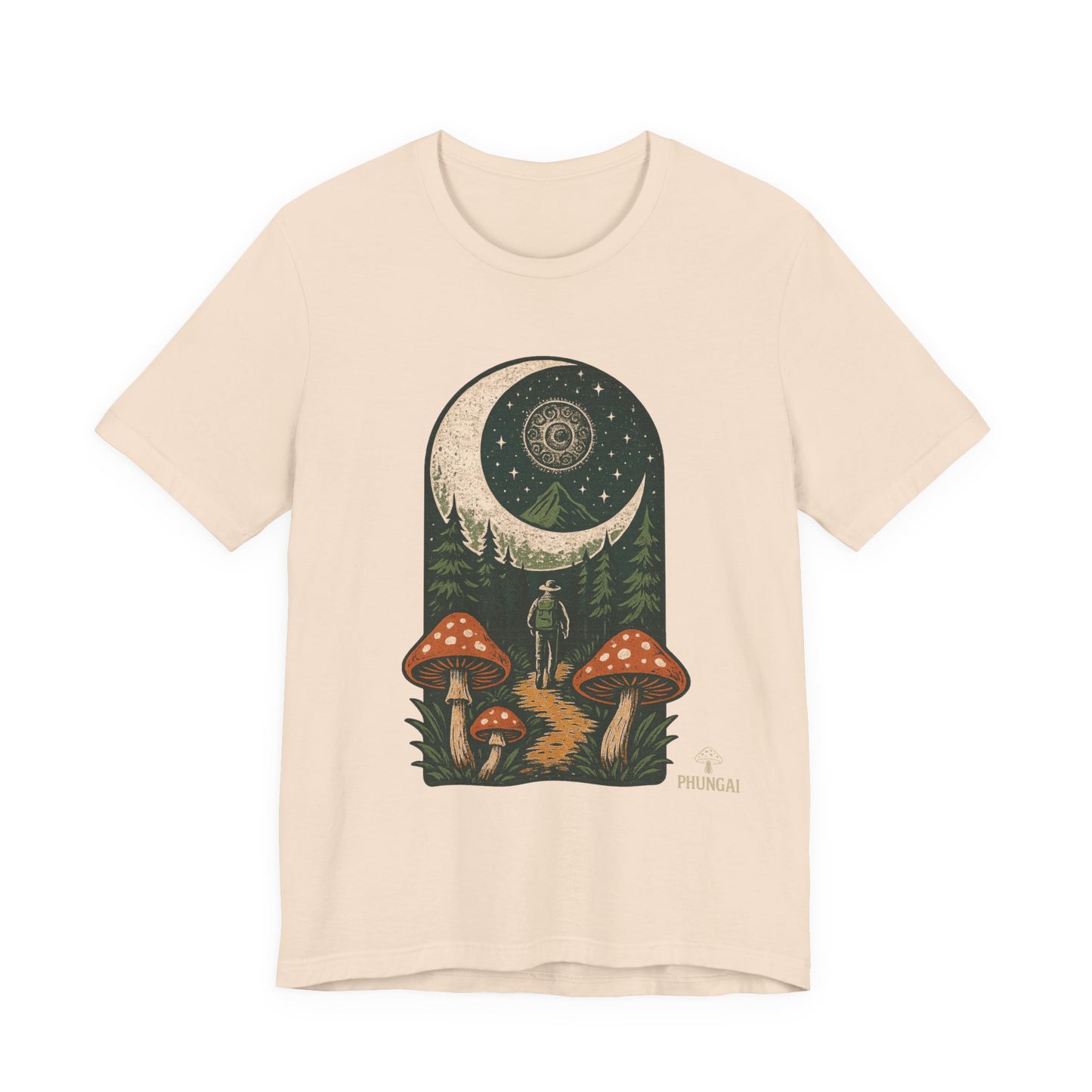 Moonlit Adventure Graphic Tee, Dreamy Unisex Tee, Nature Lover's Shirt, Gifts for Stargazers, Casual Wear, Cozy Summer Top