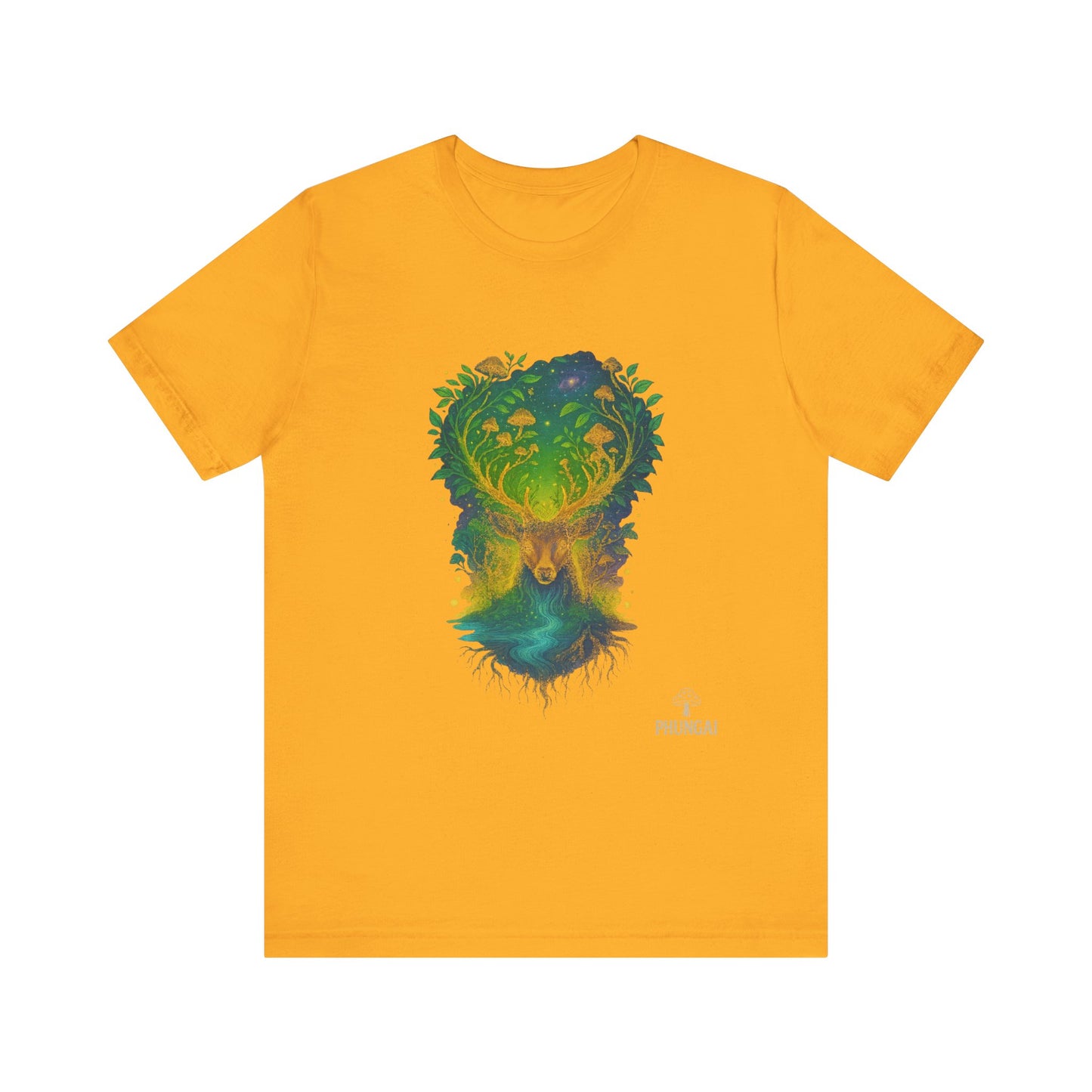 Nature's Spirit Unisex Tee, Eco-Friendly T-Shirt, Forest Animal Tee, Bohemian Shirt, Gift for Nature Lovers, Summer Wear, Wildlife Art