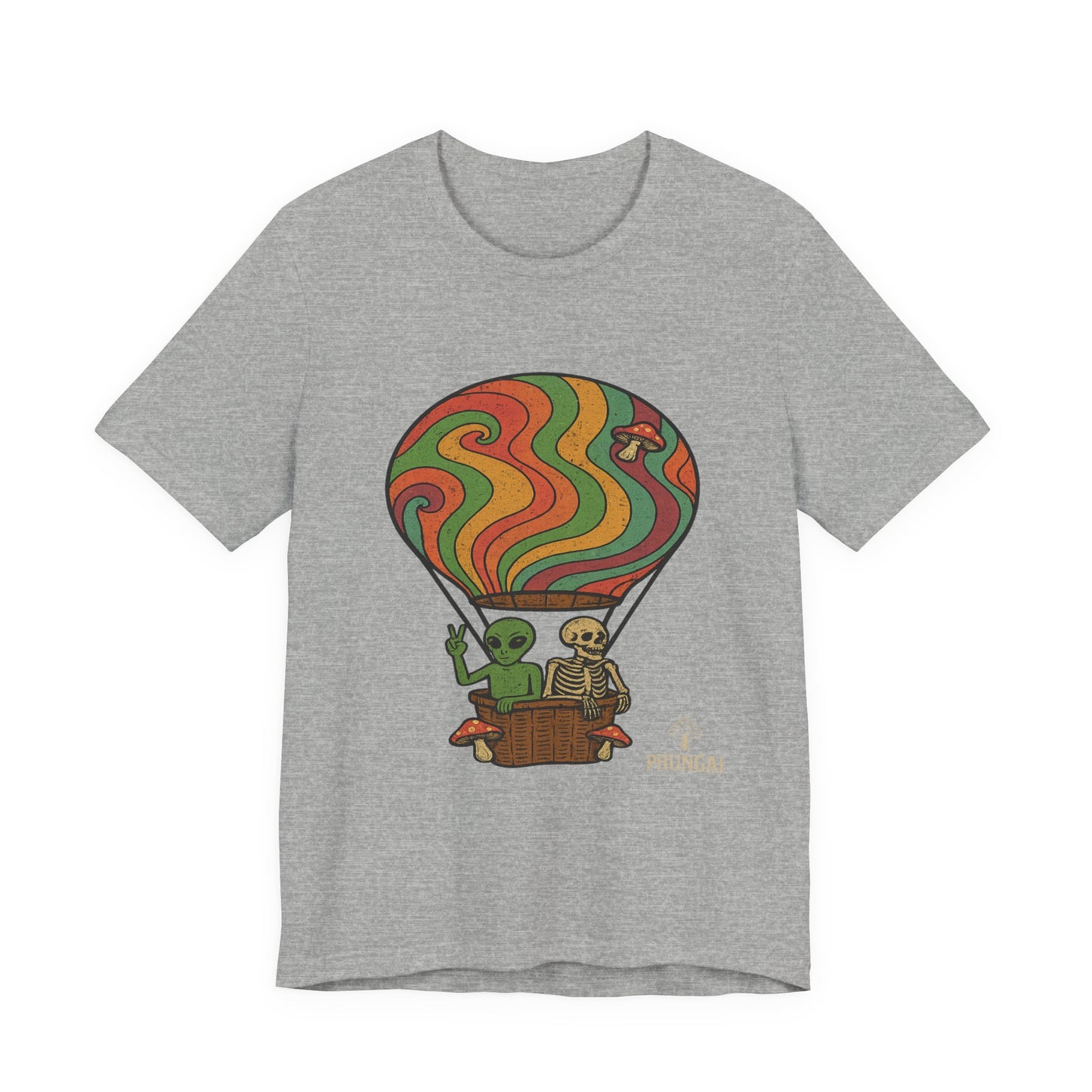 Vintage Hot Air Balloon Tee, Fun Graphic Tee, Unisex Cotton T-Shirt, Perfect Gift for Adventurers, Seasonal Wardrobe Staple