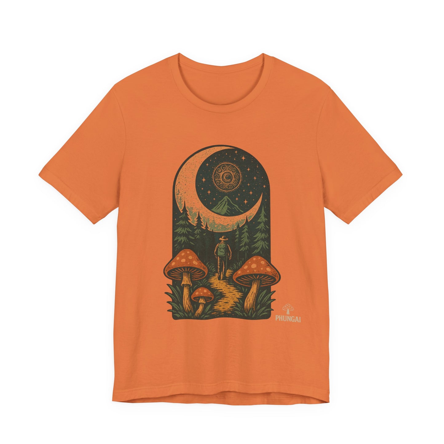 Moonlit Adventure Graphic Tee, Dreamy Unisex Tee, Nature Lover's Shirt, Gifts for Stargazers, Casual Wear, Cozy Summer Top