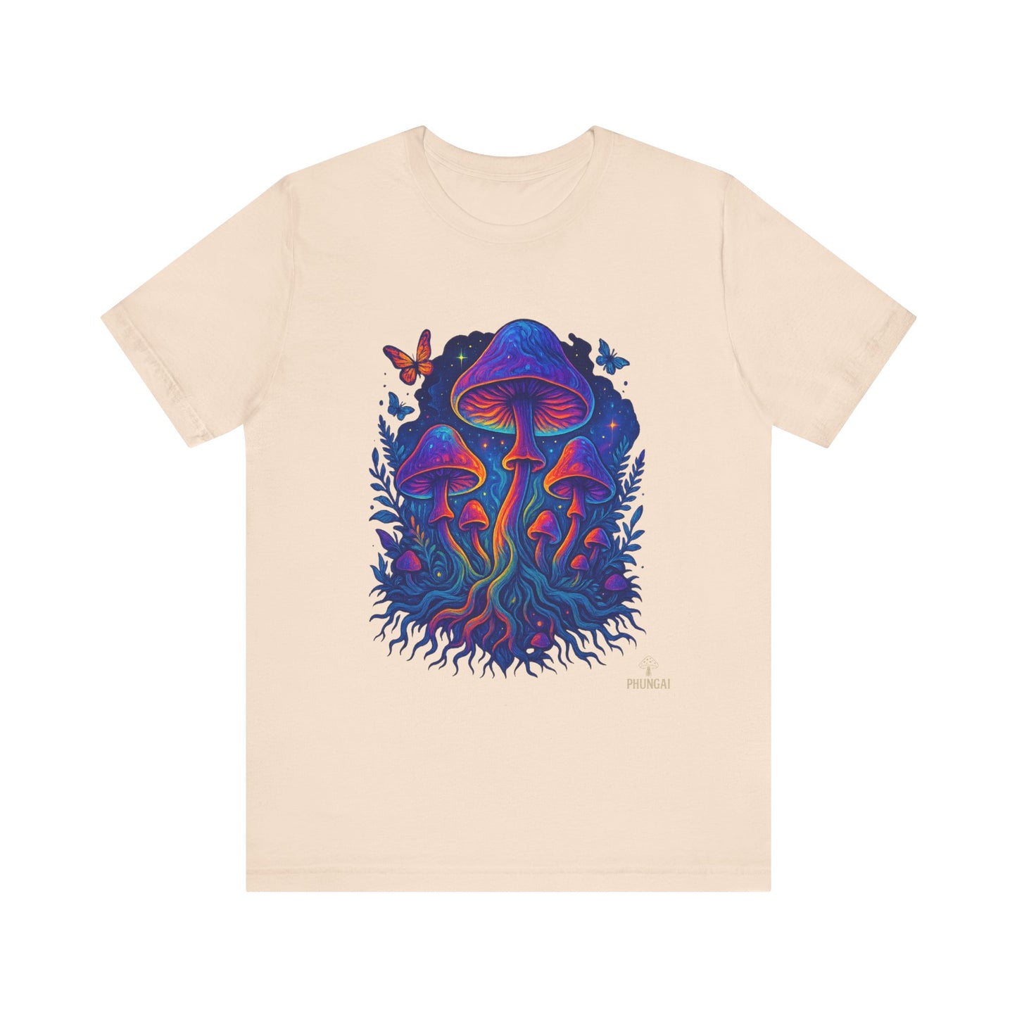 Mystical Mushroom Tee | Unisex Jersey Short Sleeve Shirt, Bohemian T-Shirt, Nature Lover Gift, Psychedelic Art Tee, Festival Apparel