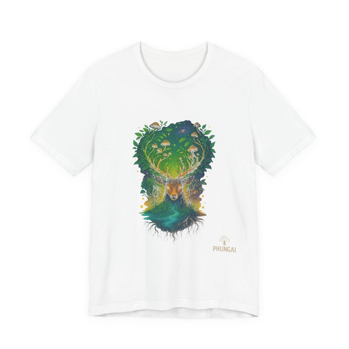 Nature's Spirit Unisex Tee, Eco-Friendly T-Shirt, Forest Animal Tee, Bohemian Shirt, Gift for Nature Lovers, Summer Wear, Wildlife Art