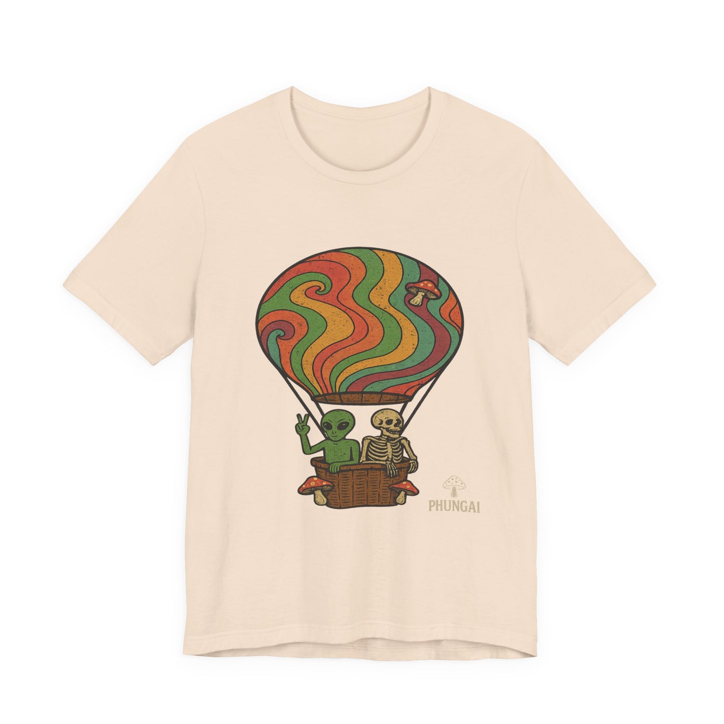 Vintage Hot Air Balloon Tee, Fun Graphic Tee, Unisex Cotton T-Shirt, Perfect Gift for Adventurers, Seasonal Wardrobe Staple