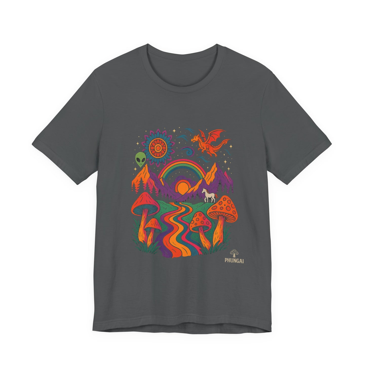 Bohemian Nature Tee - Colorful Landscape Art, Unisex T-Shirt, Gift for Nature Lovers, Casual Wear, Summer Festivals