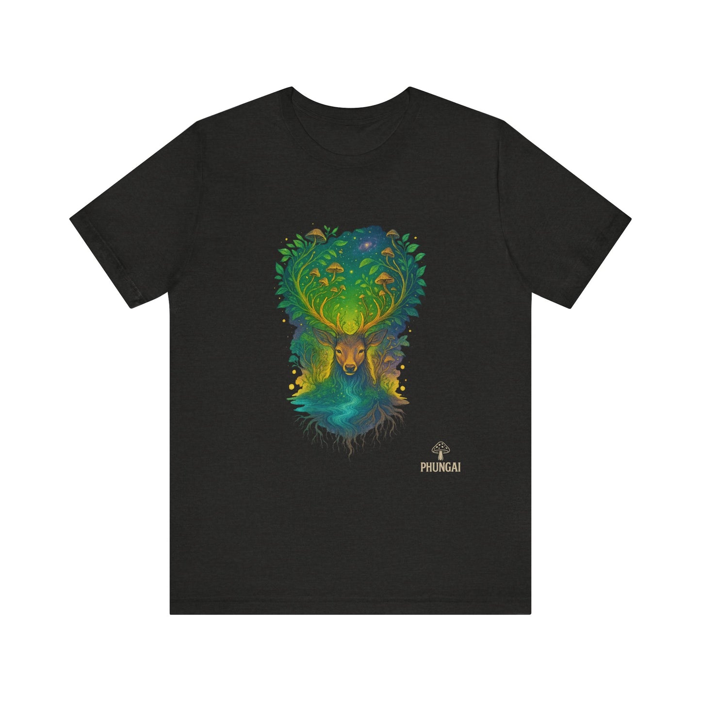 Nature's Spirit Unisex Tee, Eco-Friendly T-Shirt, Forest Animal Tee, Bohemian Shirt, Gift for Nature Lovers, Summer Wear, Wildlife Art