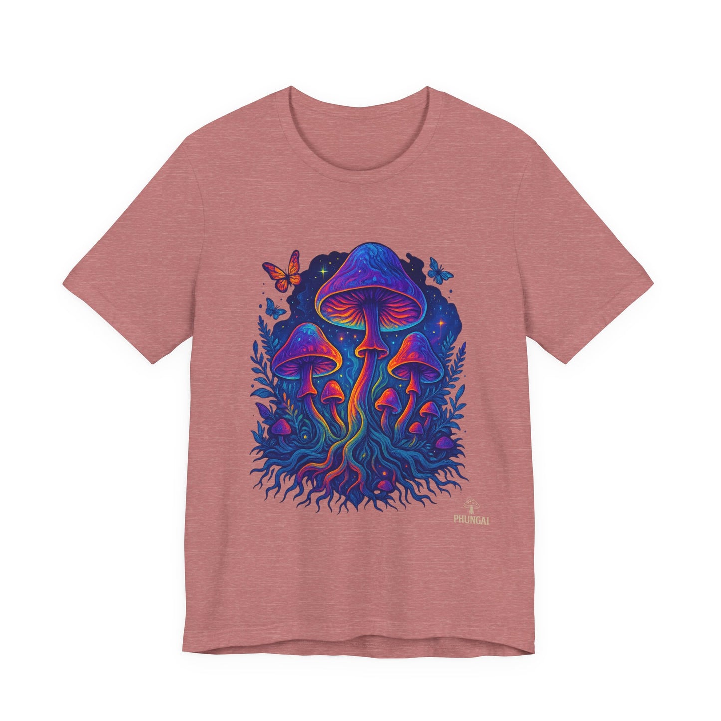 Mystical Mushroom Tee | Unisex Jersey Short Sleeve Shirt, Bohemian T-Shirt, Nature Lover Gift, Psychedelic Art Tee, Festival Apparel