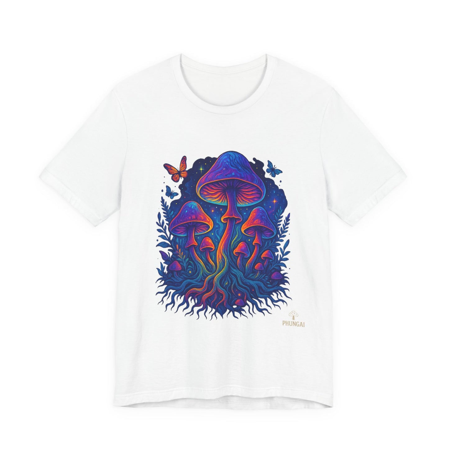 Mystical Mushroom Tee | Unisex Jersey Short Sleeve Shirt, Bohemian T-Shirt, Nature Lover Gift, Psychedelic Art Tee, Festival Apparel