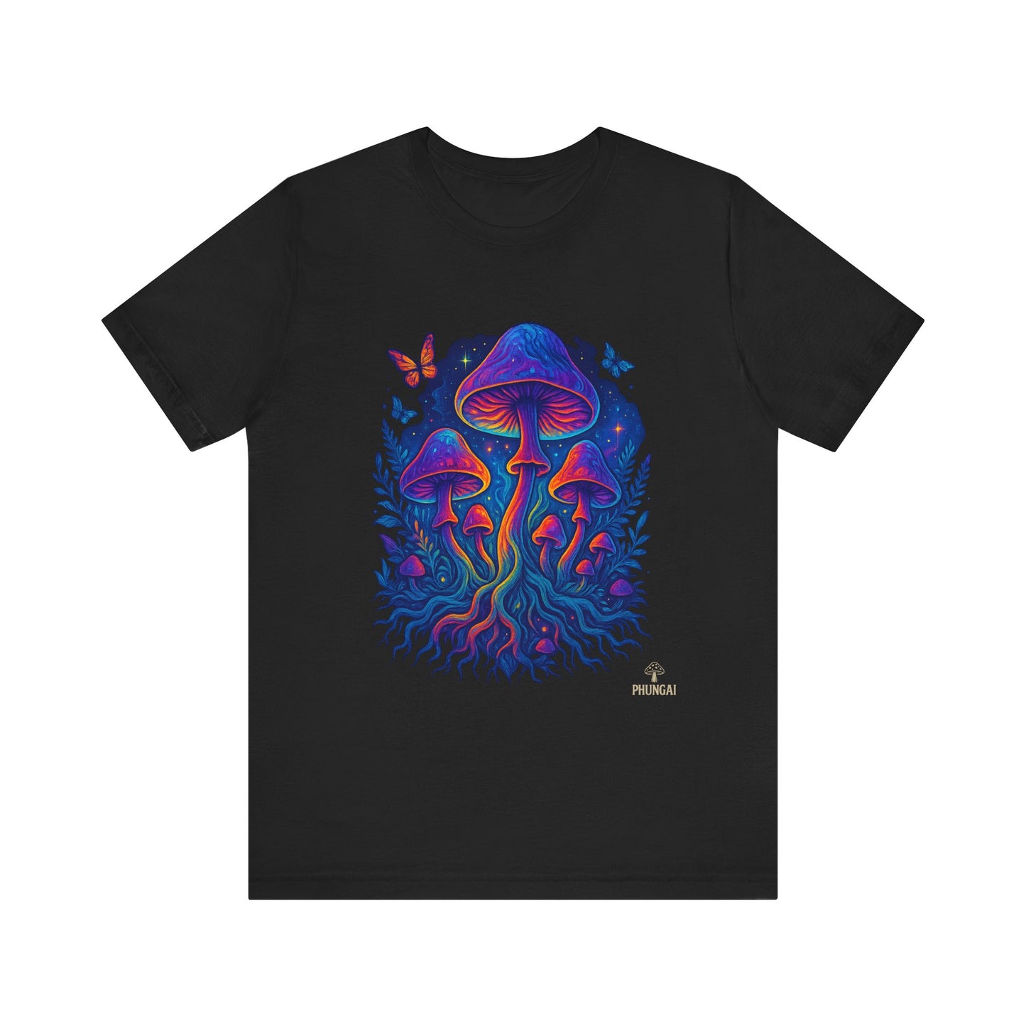 Mystical Mushroom Tee | Unisex Jersey Short Sleeve Shirt, Bohemian T-Shirt, Nature Lover Gift, Psychedelic Art Tee, Festival Apparel