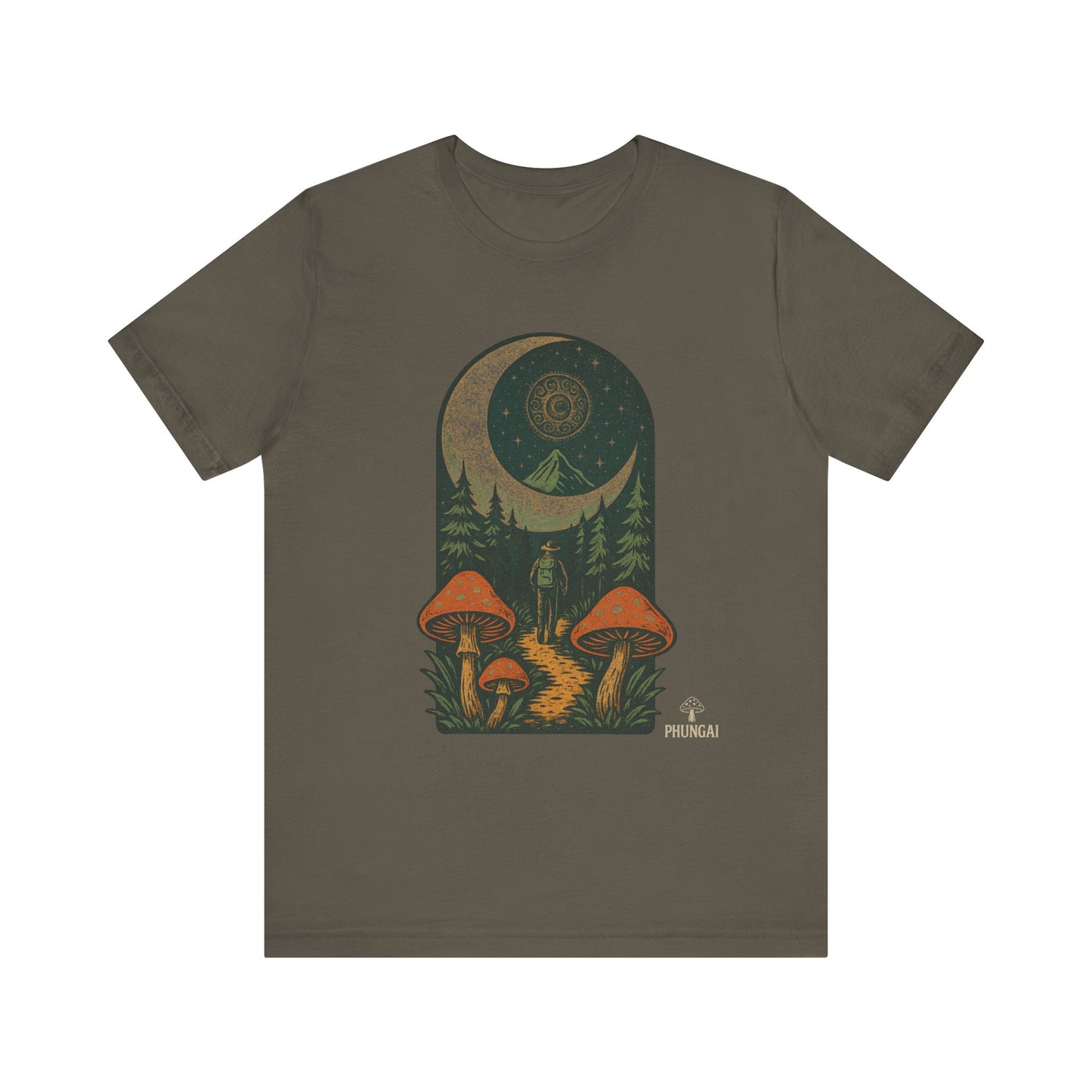Moonlit Adventure Graphic Tee, Dreamy Unisex Tee, Nature Lover's Shirt, Gifts for Stargazers, Casual Wear, Cozy Summer Top