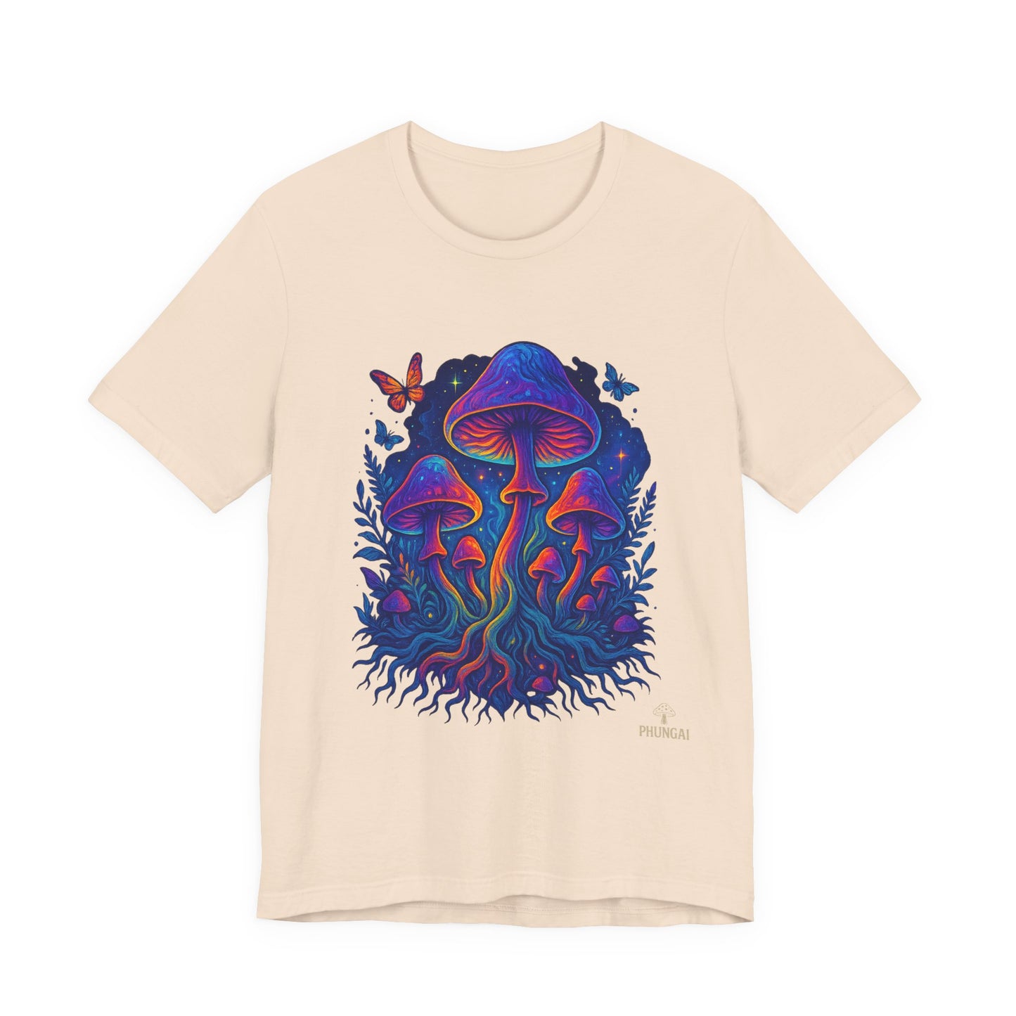 Mystical Mushroom Tee | Unisex Jersey Short Sleeve Shirt, Bohemian T-Shirt, Nature Lover Gift, Psychedelic Art Tee, Festival Apparel