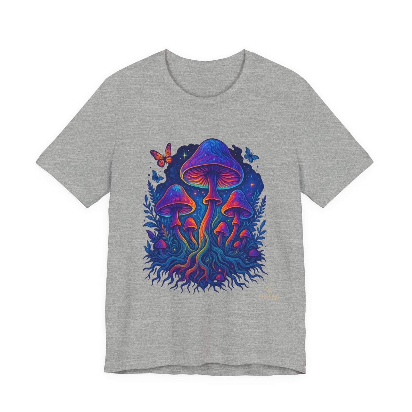 Mystical Mushroom Tee | Unisex Jersey Short Sleeve Shirt, Bohemian T-Shirt, Nature Lover Gift, Psychedelic Art Tee, Festival Apparel