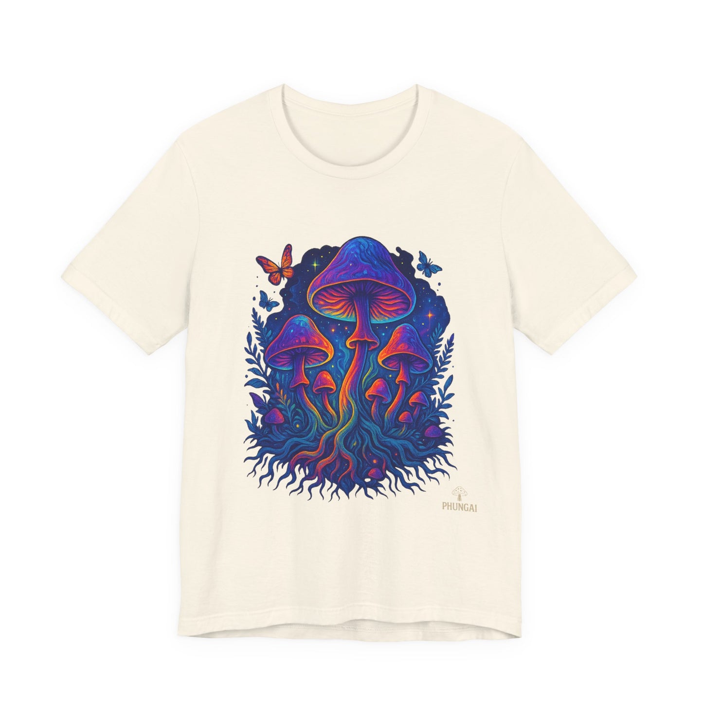Mystical Mushroom Tee | Unisex Jersey Short Sleeve Shirt, Bohemian T-Shirt, Nature Lover Gift, Psychedelic Art Tee, Festival Apparel