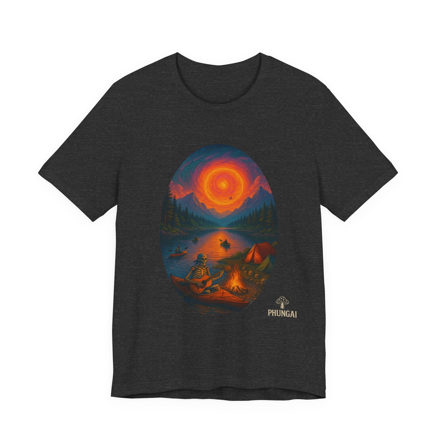 Sunset Adventure Unisex Jersey Tee | Camping Shirt, Outdoor Apparel, Nature Lover Gift, Festival Wear, Summer Top