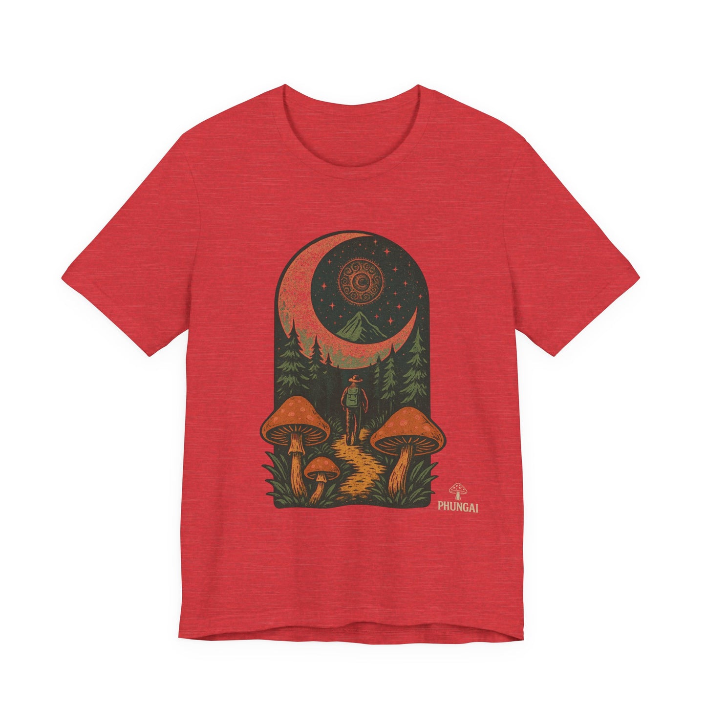 Moonlit Adventure Graphic Tee, Dreamy Unisex Tee, Nature Lover's Shirt, Gifts for Stargazers, Casual Wear, Cozy Summer Top