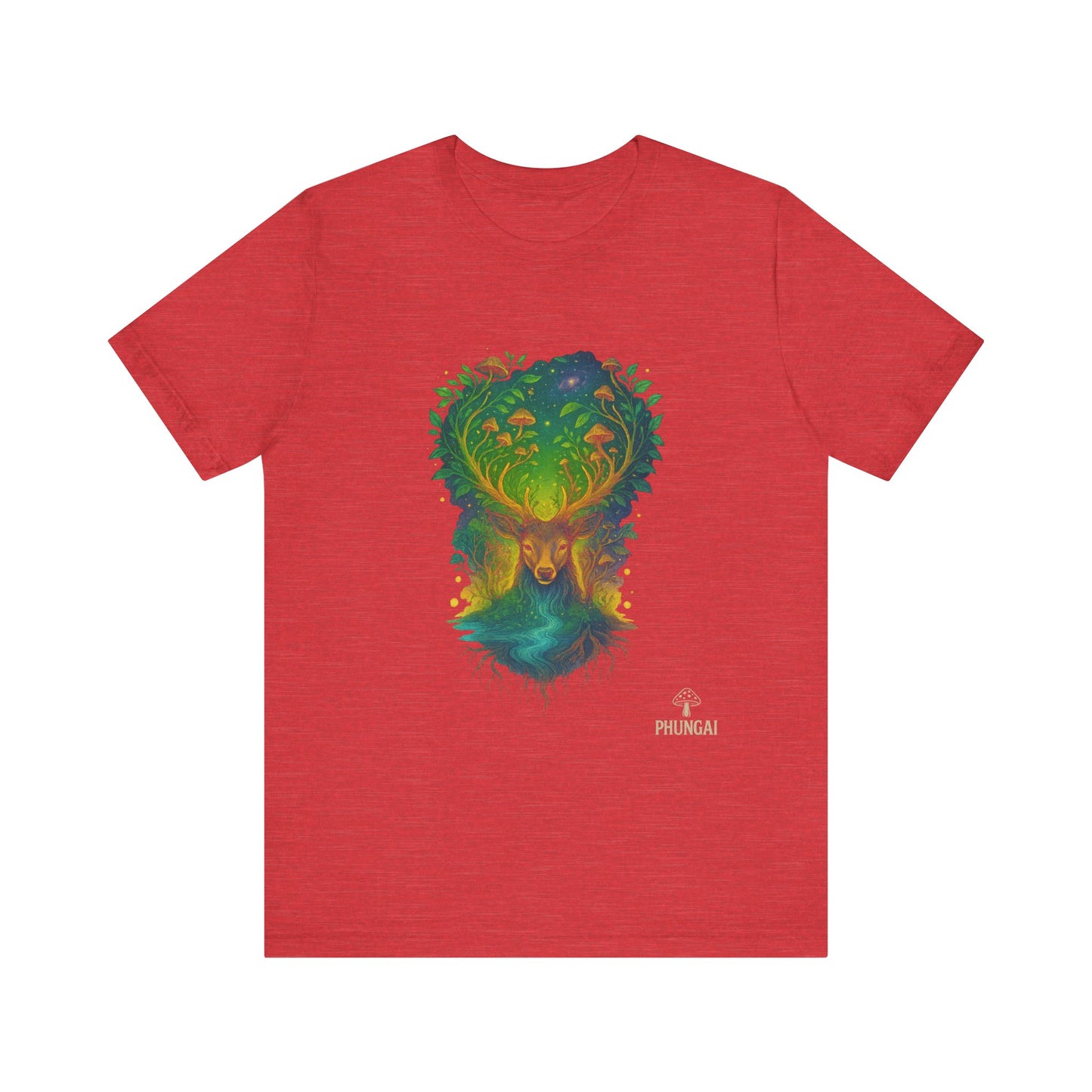 Nature's Spirit Unisex Tee, Eco-Friendly T-Shirt, Forest Animal Tee, Bohemian Shirt, Gift for Nature Lovers, Summer Wear, Wildlife Art
